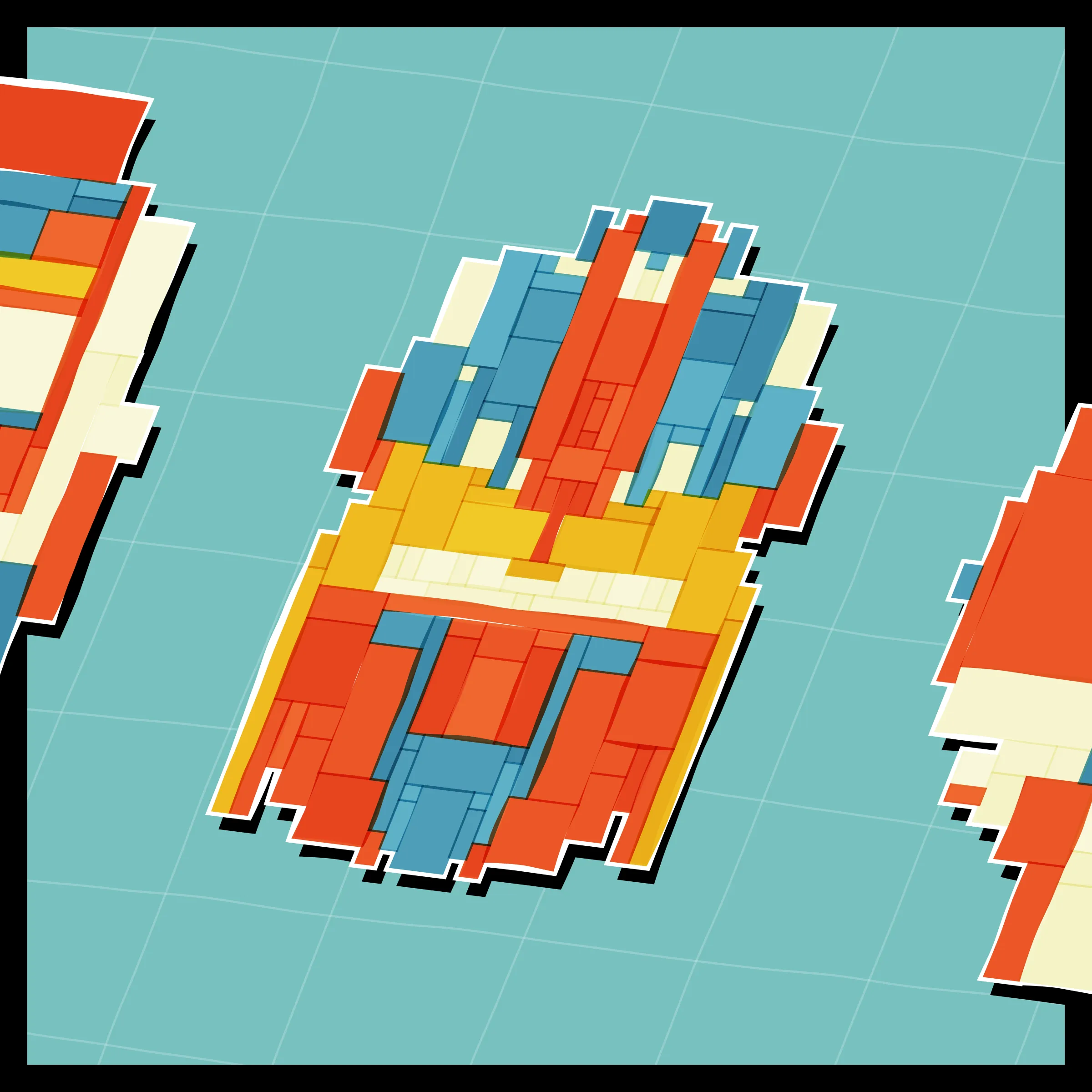 Perfectly symmetric - imperfectly drawn. Exploring the contrast between precision and chance in a playful spacecraft / papercraft setting. 