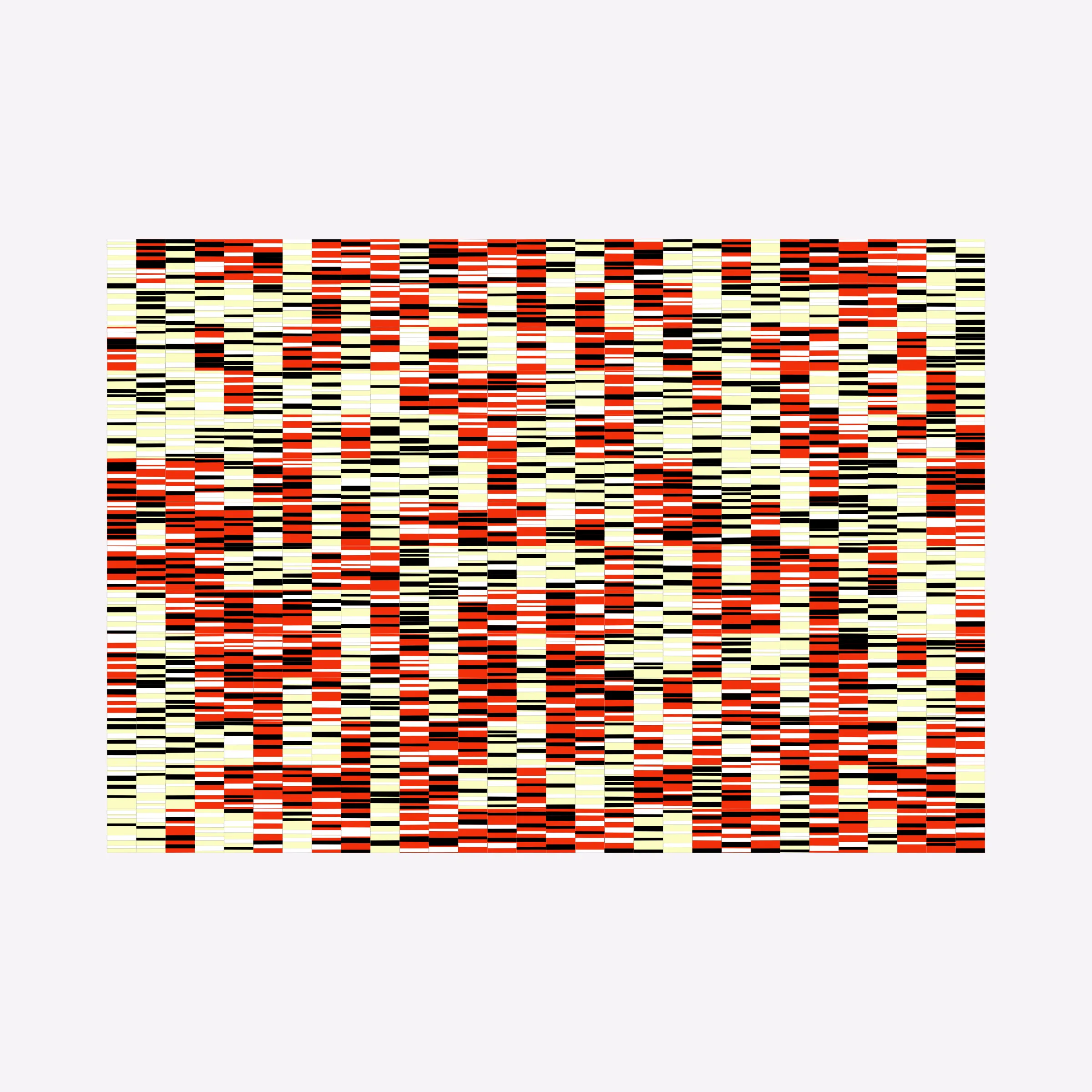 Attempts at perfection are destined to fail. This project embraces the impossibility of perfection in human execution and digitally simulates these imperfections.

In his abstract minimalist work, visual artist Wouter Kalis steers away from meaning. Horizontal black and white paper strips are placed on colored paper panels and one strip dictates the placing of the next. However, each attempt at perfection ends in failure. These mistakes have now become the signature of his work and contribute to the depth of content.

Digital representations of minimalist art can be executed to perfection but are less interesting to look at. In this project, artist Wouter Kalis and his son, software engineer Rosco Kalis, together attempt to recreate the human touch in digital art, the imperfection. 

The project displays computer-generated digital works similar to the physical works made out of paper. The colors of the digital panels are directly derived from the colors of the paper used for the physical work. The digital works can thus be reproduced using real paper. Please see the project website for details if you're interested in purchasing a handmade physical reproduction of your NFT.