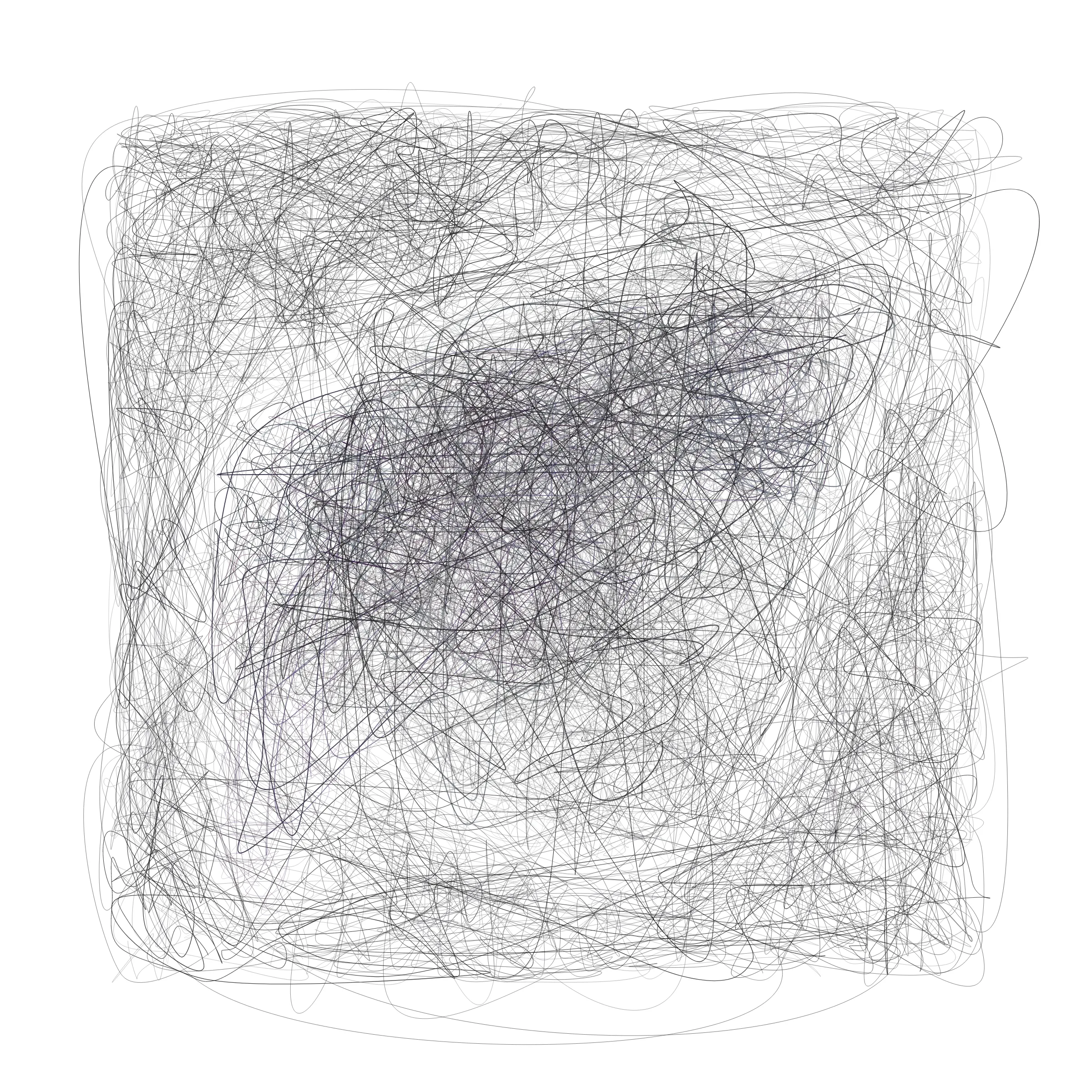 Scribbles on Scribbles on Scribbles ➿ This series is an exploration of chaos and order – how seemingly random movements in the microscopic scale can be more than meets the eye. Simple guiding rules transfigure chaotic movements into beautiful order. Life, as we know it, can be expressed in a similar fashion. Our decisions, unexpected occurrences, and even our seemingly meaningless place in the Universe are not just mere coincidences, but providential orchestrations of the Designer. [ Mints will be sold via a dutch auction. Starting price will be set at 3eth and decrease every 5 minutes with a resting price of 0.25eth. i.e.
3eth, 2.5eth, 2eth, 1.5eth, 1.25eth, 1.0eth, 0.75eth, 0.5eth, 0.25eth ]