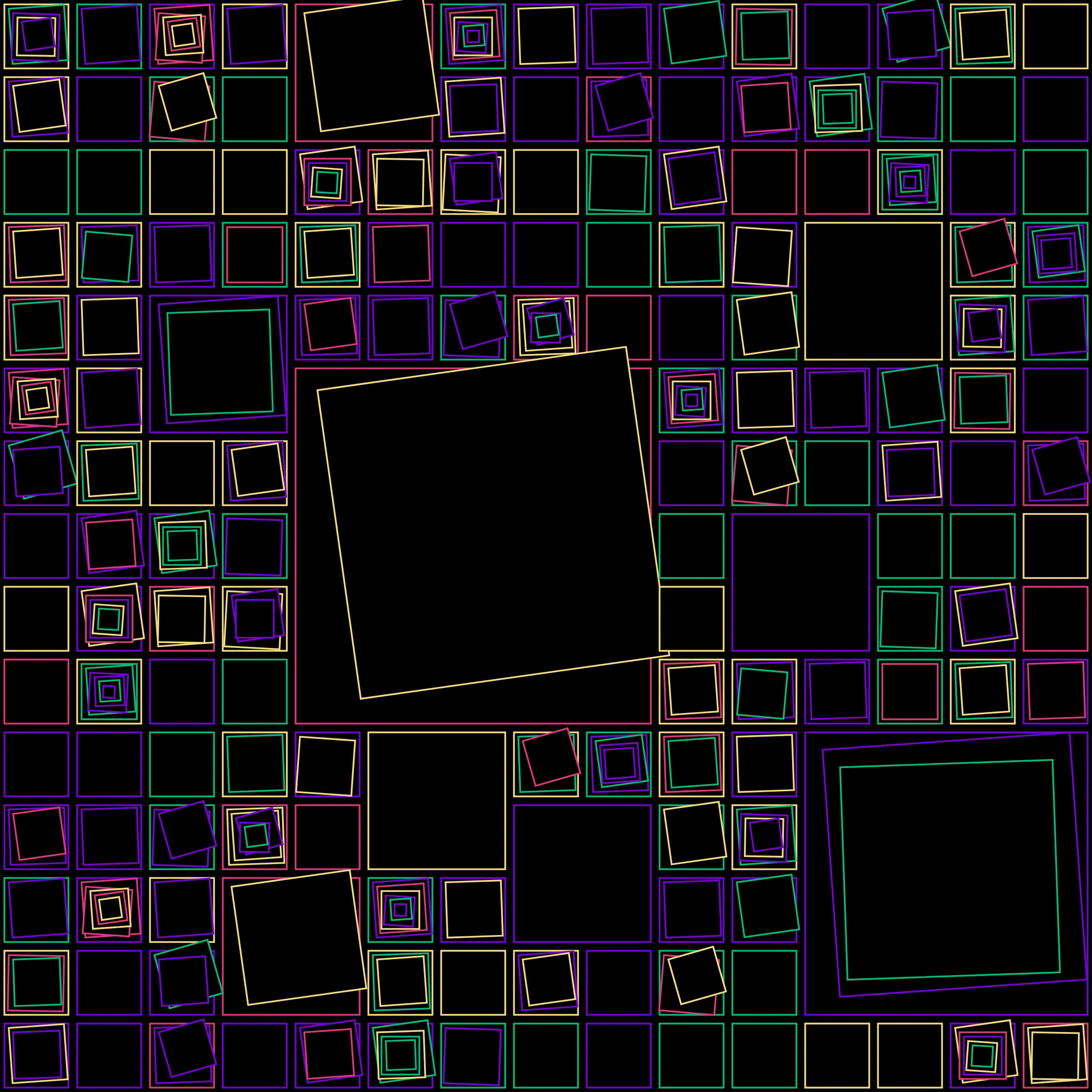 My interpretation of Aerial View is a bird's Eye View over a city block with illuminated/twisted buildings and light trails. It uses an on-chain stored algorithm to represent the generative artwork based on a hash. Each Aerial comes with different distances, building elevations, rotations and colors. Welcome to my genesis project and the first step on my on-chain journey!