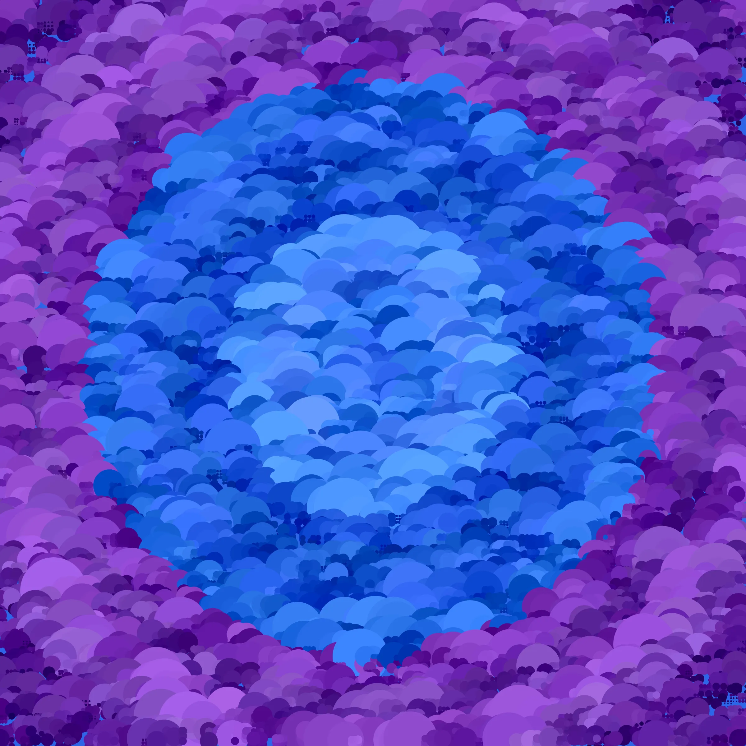 Dot Matrix Gradient Study takes my approach of splitting the canvas into "patches", which each have their own stipple sizing, density, and layering, and distorts this process to create outputs which blur the lines of recognizable stippling. This piece is an exploration of creating abstract forms with stippling rather than depicting figurative ones. All pieces in this series are composed purely with dots. Some more than others. 50% of sales proceeds from Dot Matrix Gradient Study were donated on-chain at the time of mint to GiveDirectly, where the funds will be directed to helping those in poverty. 