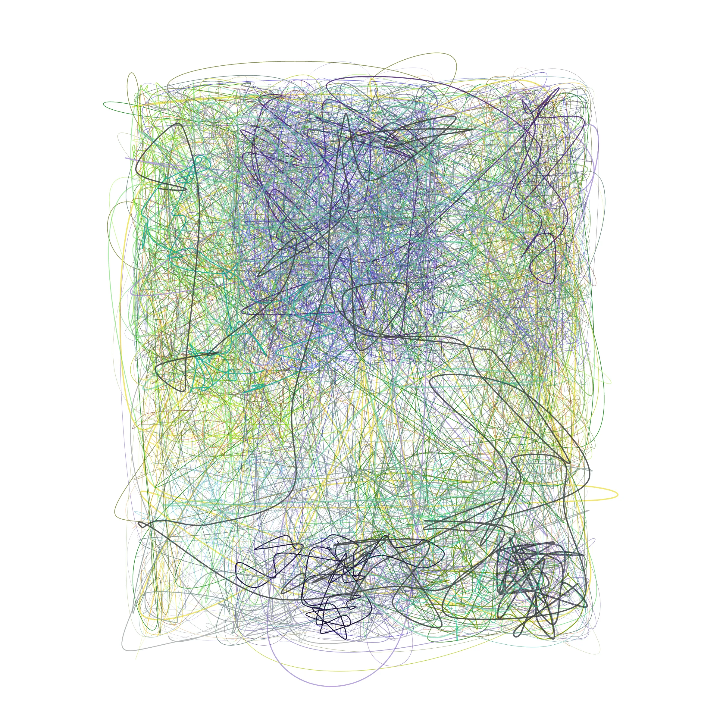 Scribbles on Scribbles on Scribbles ➿ This series is an exploration of chaos and order – how seemingly random movements in the microscopic scale can be more than meets the eye. Simple guiding rules transfigure chaotic movements into beautiful order. Life, as we know it, can be expressed in a similar fashion. Our decisions, unexpected occurrences, and even our seemingly meaningless place in the Universe are not just mere coincidences, but providential orchestrations of the Designer. [ Mints will be sold via a dutch auction. Starting price will be set at 3eth and decrease every 5 minutes with a resting price of 0.25eth. i.e.
3eth, 2.5eth, 2eth, 1.5eth, 1.25eth, 1.0eth, 0.75eth, 0.5eth, 0.25eth ]