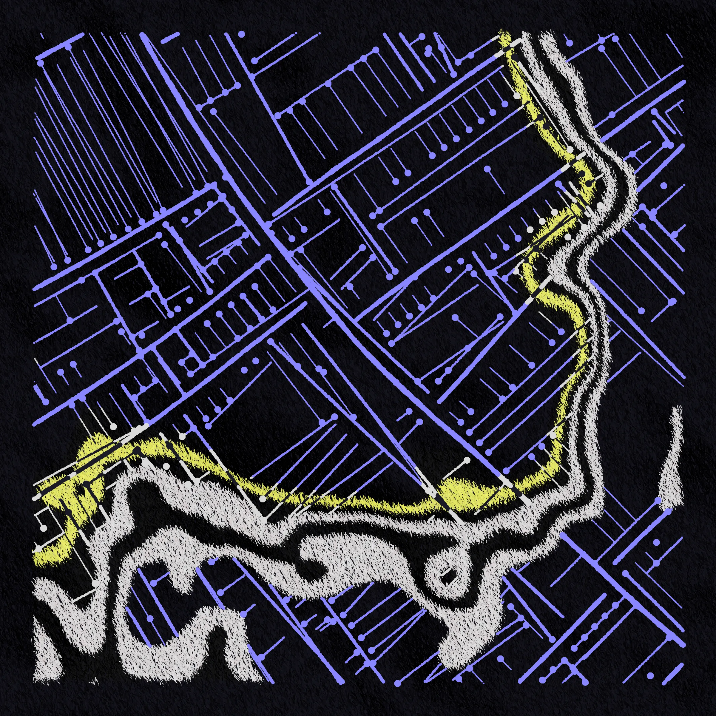 All maps are presented as-is with no guarantee of accuracy or completeness, and are provided without any warranty whatsoever, either express or implied. In no event shall The Artist be held liable for any damages or loss of profits arising from use of the maps, which may not be suitable for legal, engineering, financial, or navigational purposes.

Any resemblance to real locations is purely coincidental, and nothing perceived by the viewer is to be construed as a "legal description". All markings, sections, symbols, patterns, and other visual elements are purely aesthetic devices; they should not be interpreted as geographical, topographical, meteorological, biological, economic, sociological, or political phenomena. Furthermore, all perceived textures, imperfections, shadows, and marks of damage are mere simulations of an analog printing process, and in no way imply the or existence of, or ownership over, a corresponding physical paper map or anything the map may appear to depict.

The maps are not intended to provide any utility to the buyer. All sales are final, and refunds will not be given for any misprints, discolorations, inaccuracies, imprecisions, or unintended features of any kind.

All maps are licensed under a Creative Commons Attribution-NonCommercial 4.0 License.