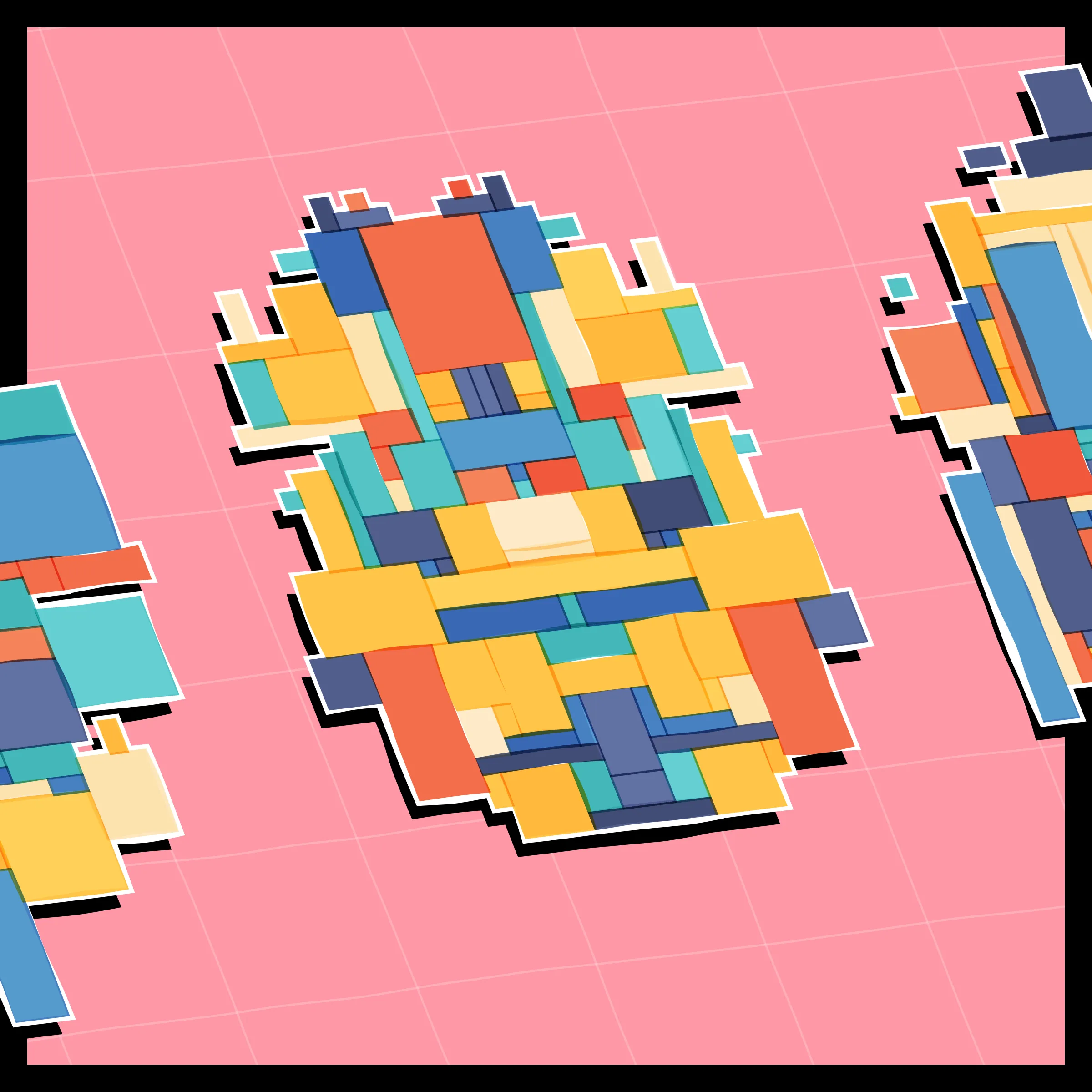 Perfectly symmetric - imperfectly drawn. Exploring the contrast between precision and chance in a playful spacecraft / papercraft setting. 