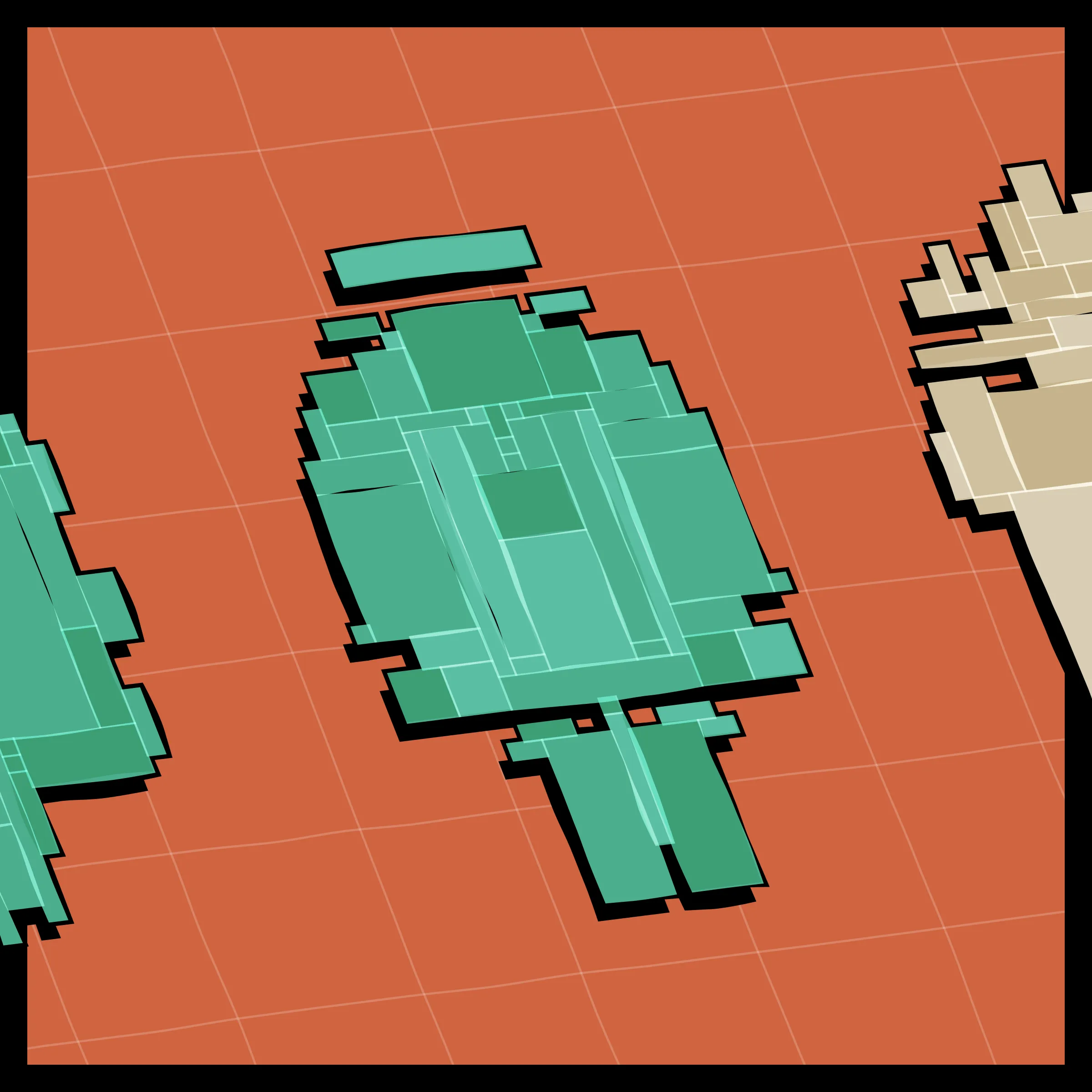 Perfectly symmetric - imperfectly drawn. Exploring the contrast between precision and chance in a playful spacecraft / papercraft setting. 