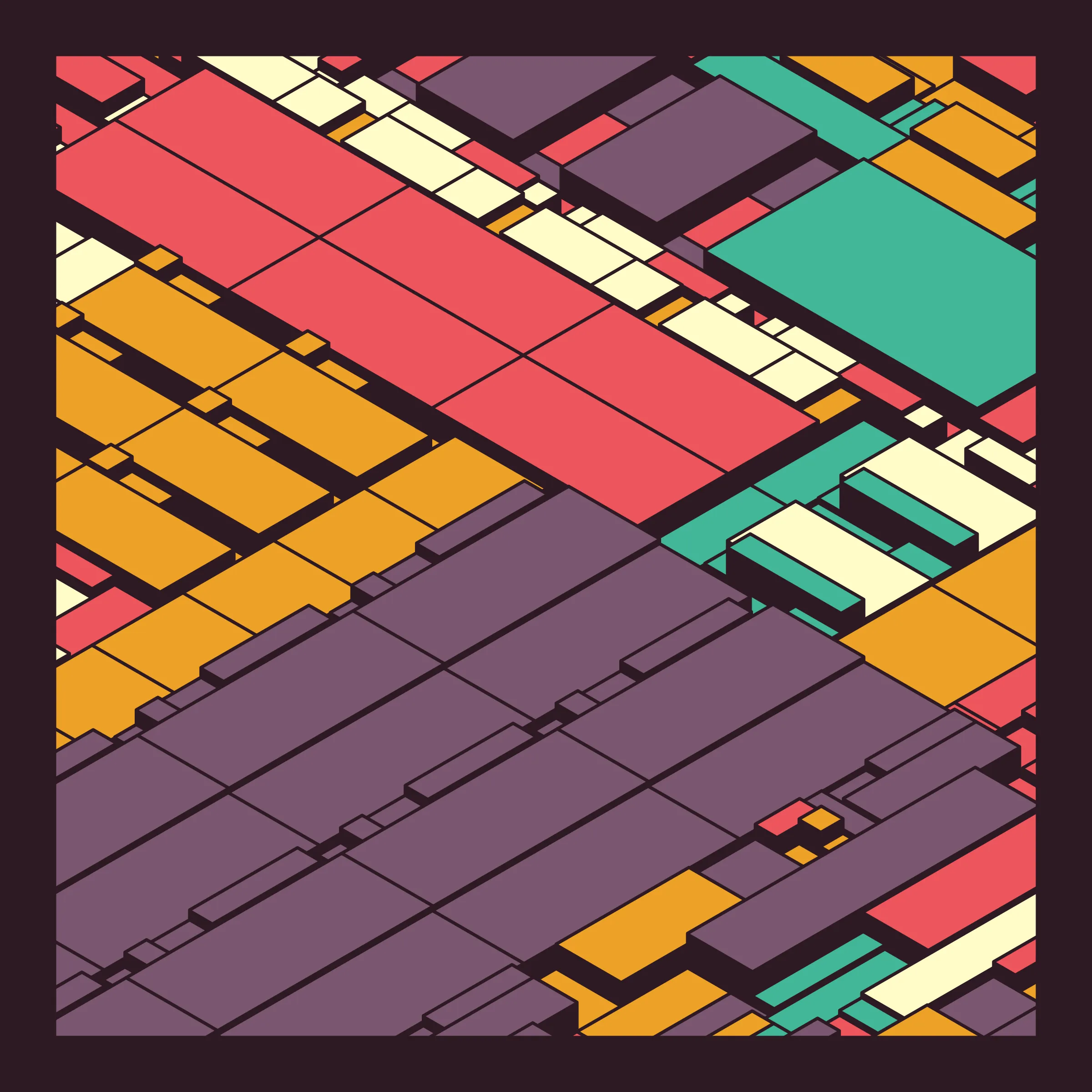 Archetype explores the use of repetition as a counterweight to unruly, random structures. As each single component look chaotic alone, the repetition brings along a sense of intentionality, ultimately resulting in a complex, yet satisfying expression.