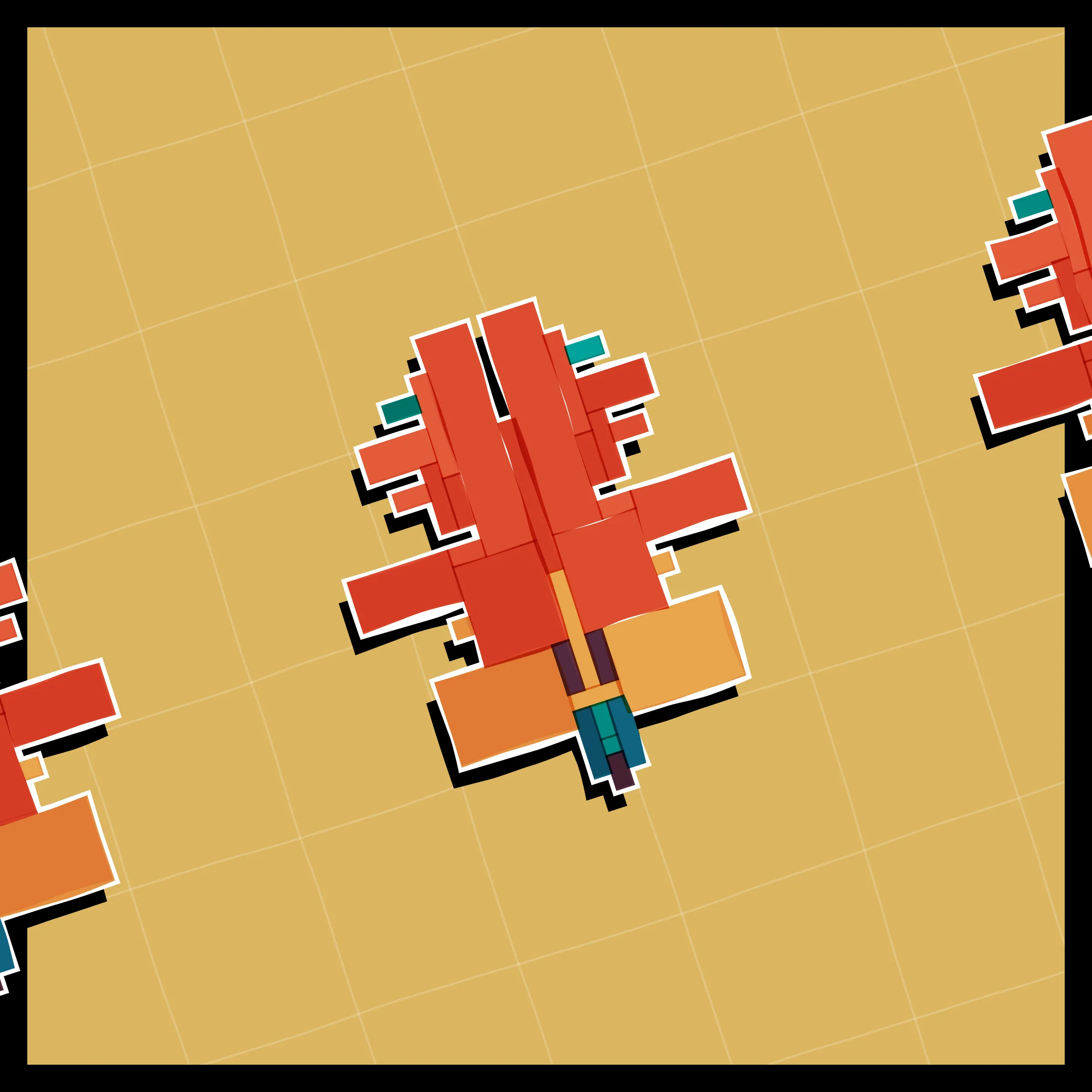 Perfectly symmetric - imperfectly drawn. Exploring the contrast between precision and chance in a playful spacecraft / papercraft setting. 