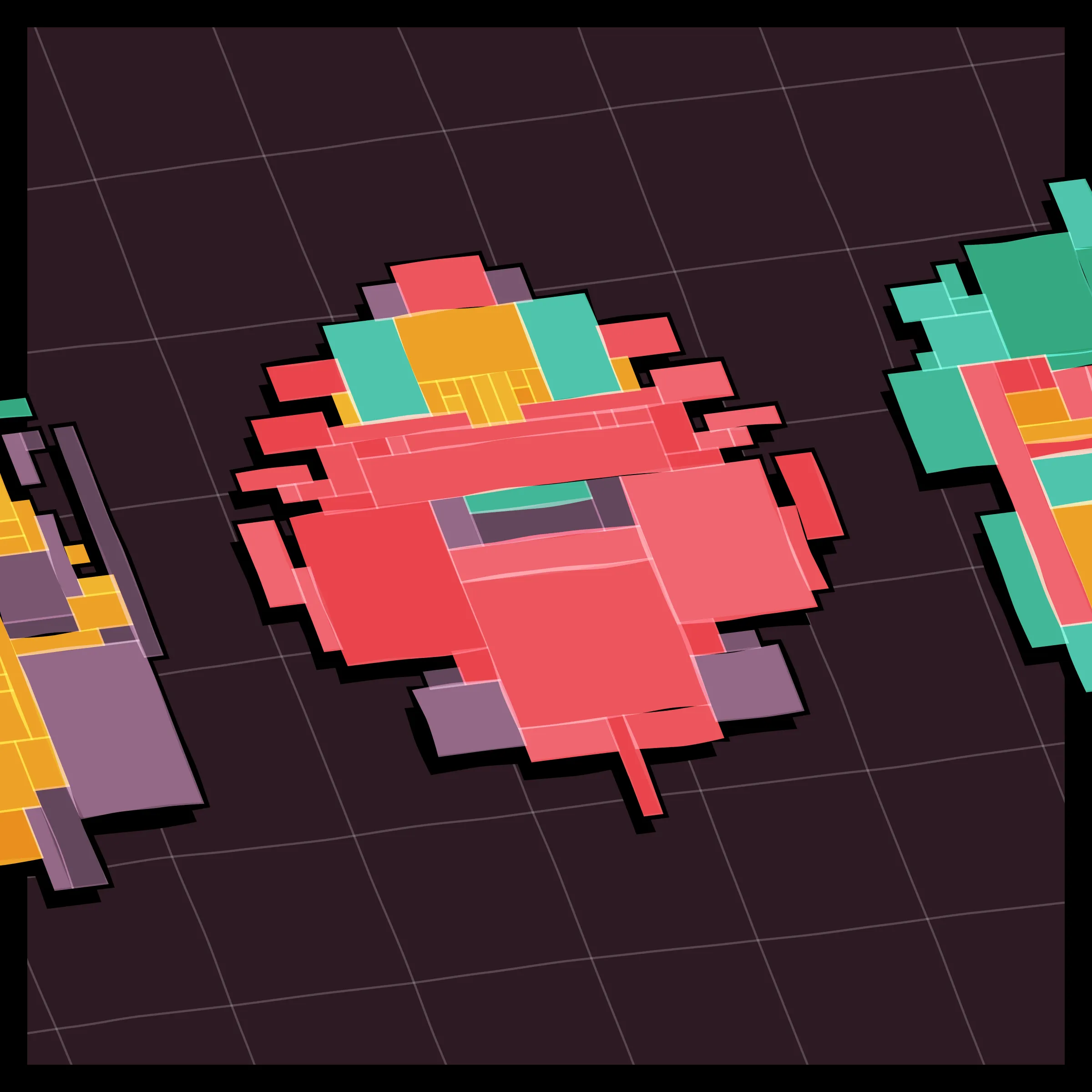 Perfectly symmetric - imperfectly drawn. Exploring the contrast between precision and chance in a playful spacecraft / papercraft setting. 