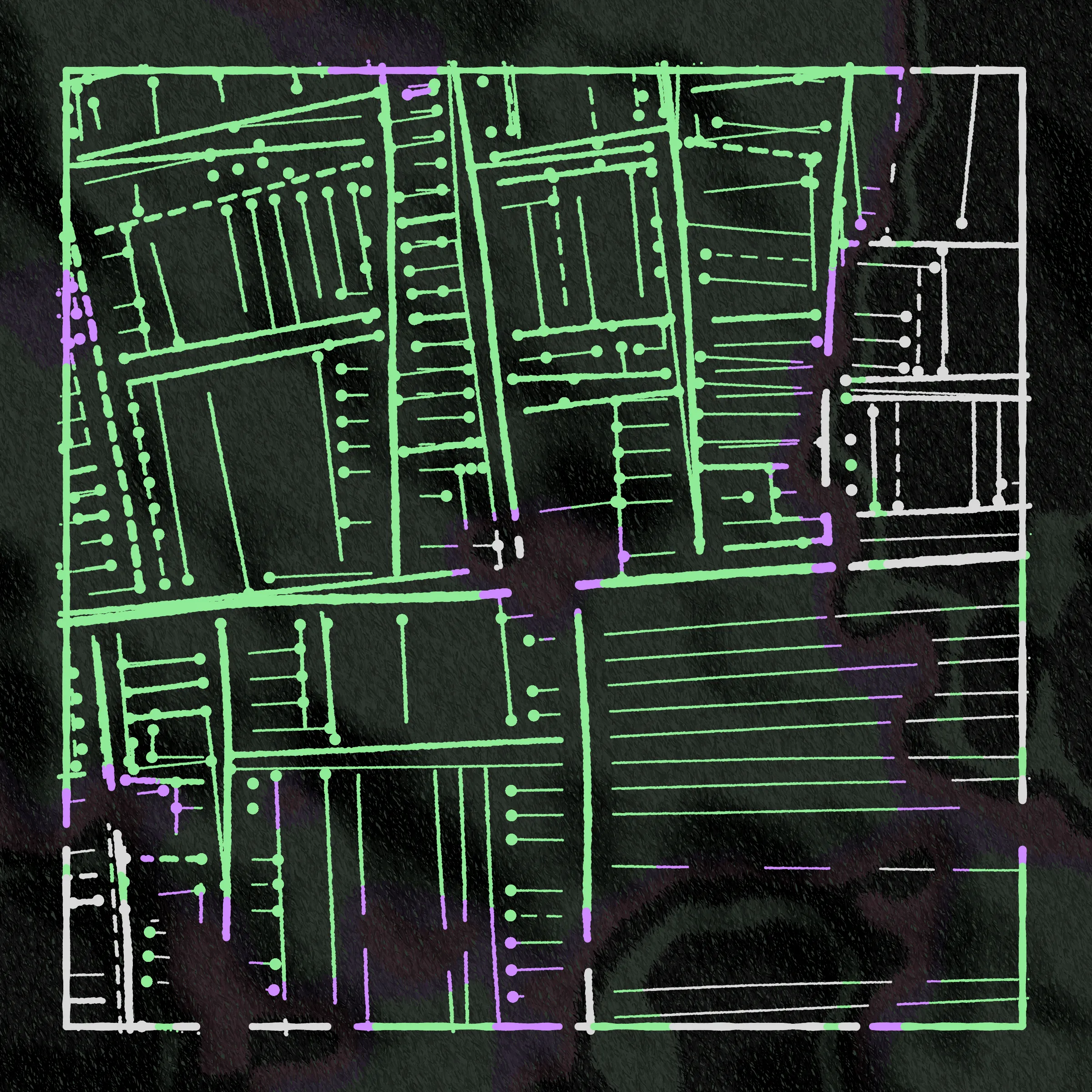 All maps are presented as-is with no guarantee of accuracy or completeness, and are provided without any warranty whatsoever, either express or implied. In no event shall The Artist be held liable for any damages or loss of profits arising from use of the maps, which may not be suitable for legal, engineering, financial, or navigational purposes.

Any resemblance to real locations is purely coincidental, and nothing perceived by the viewer is to be construed as a "legal description". All markings, sections, symbols, patterns, and other visual elements are purely aesthetic devices; they should not be interpreted as geographical, topographical, meteorological, biological, economic, sociological, or political phenomena. Furthermore, all perceived textures, imperfections, shadows, and marks of damage are mere simulations of an analog printing process, and in no way imply the or existence of, or ownership over, a corresponding physical paper map or anything the map may appear to depict.

The maps are not intended to provide any utility to the buyer. All sales are final, and refunds will not be given for any misprints, discolorations, inaccuracies, imprecisions, or unintended features of any kind.

All maps are licensed under a Creative Commons Attribution-NonCommercial 4.0 License.