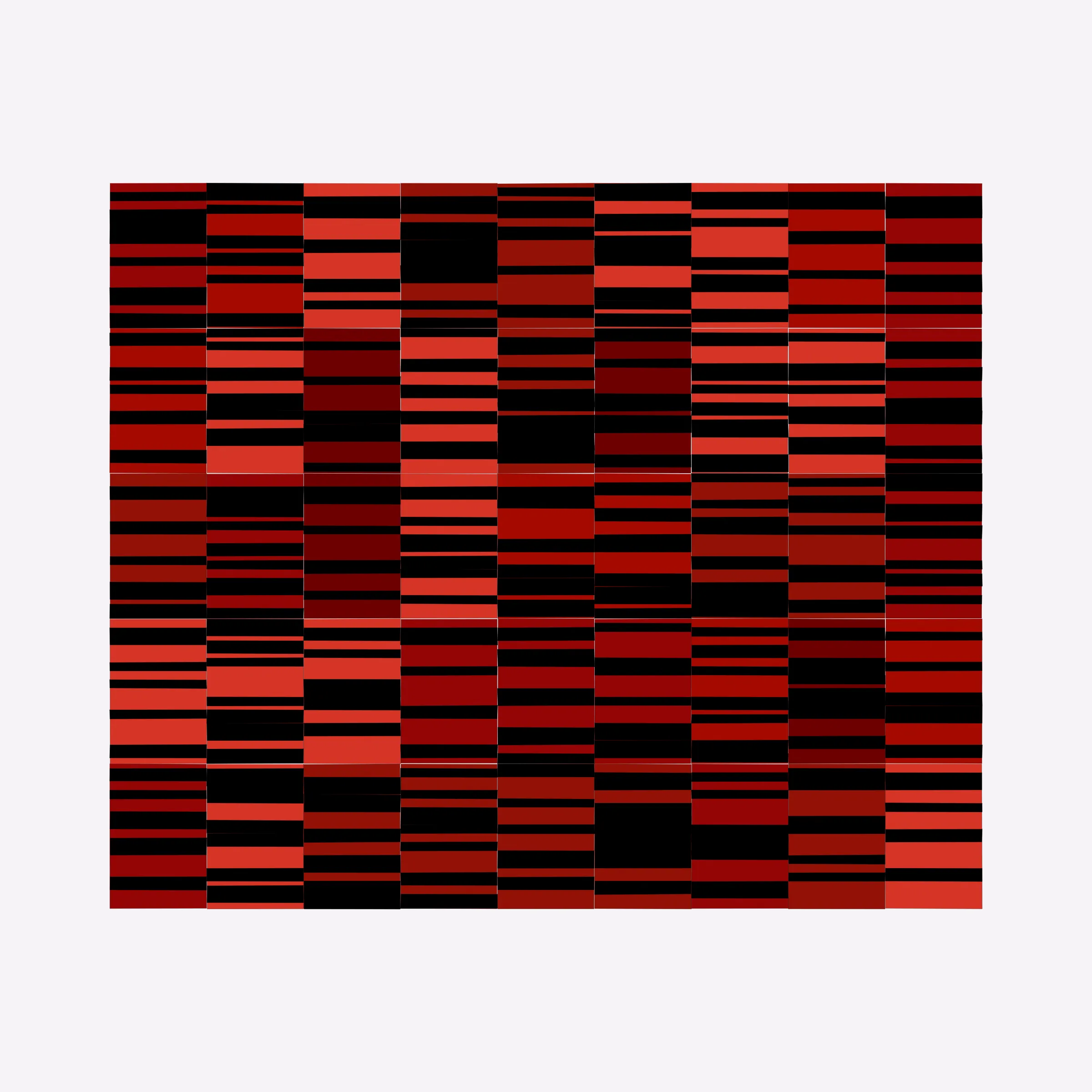 Attempts at perfection are destined to fail. This project embraces the impossibility of perfection in human execution and digitally simulates these imperfections.

In his abstract minimalist work, visual artist Wouter Kalis steers away from meaning. Horizontal black and white paper strips are placed on colored paper panels and one strip dictates the placing of the next. However, each attempt at perfection ends in failure. These mistakes have now become the signature of his work and contribute to the depth of content.

Digital representations of minimalist art can be executed to perfection but are less interesting to look at. In this project, artist Wouter Kalis and his son, software engineer Rosco Kalis, together attempt to recreate the human touch in digital art, the imperfection. 

The project displays computer-generated digital works similar to the physical works made out of paper. The colors of the digital panels are directly derived from the colors of the paper used for the physical work. The digital works can thus be reproduced using real paper. Please see the project website for details if you're interested in purchasing a handmade physical reproduction of your NFT.