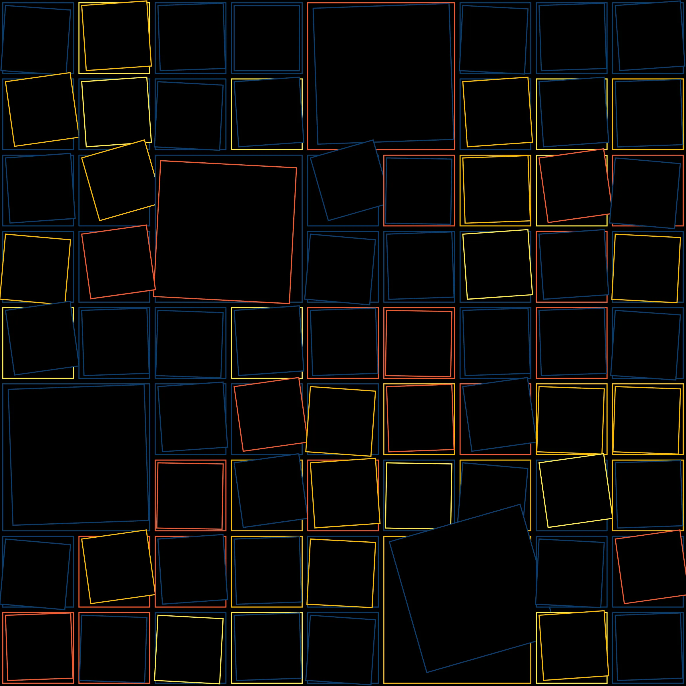 My interpretation of Aerial View is a bird's Eye View over a city block with illuminated/twisted buildings and light trails. It uses an on-chain stored algorithm to represent the generative artwork based on a hash. Each Aerial comes with different distances, building elevations, rotations and colors. Welcome to my genesis project and the first step on my on-chain journey!
