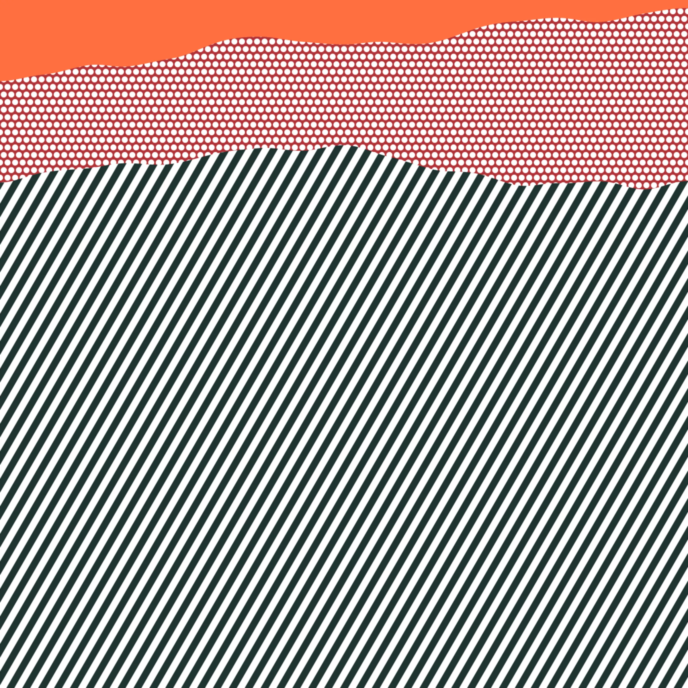 An ode to Roy Lichtenstein, incorporating his iconic version of Ben-Day dots, halftone dots, angled stripes, and solid color patches. Inspired by Roy's sea and landscape paintings, each artwork generates a unique combination of patterns, shapes, and colors.