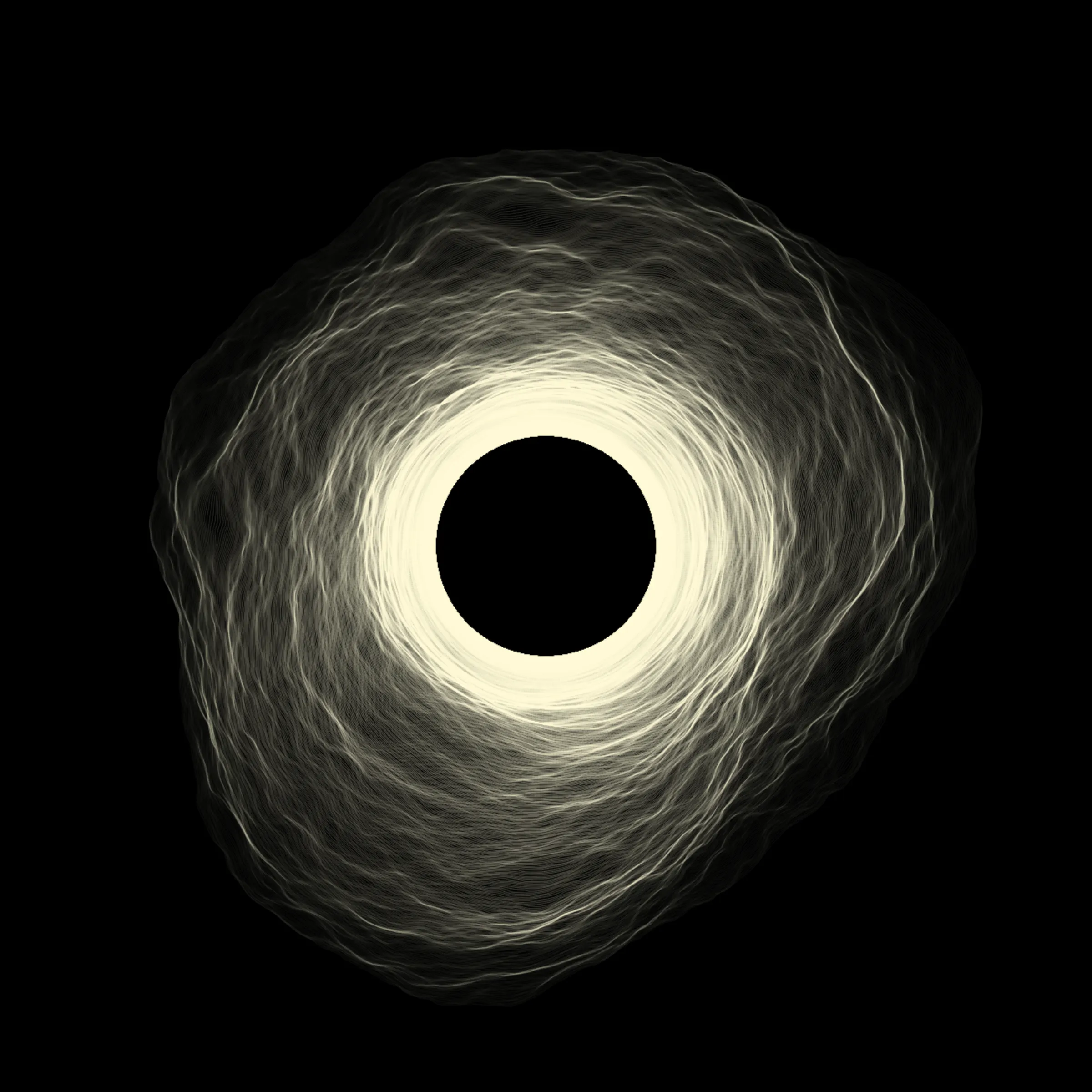 Every Singularity is unique. Each form’s properties; Symmetry, Chaos, Mass, Force and Turbulence are driven by data extracted from the transaction hash.