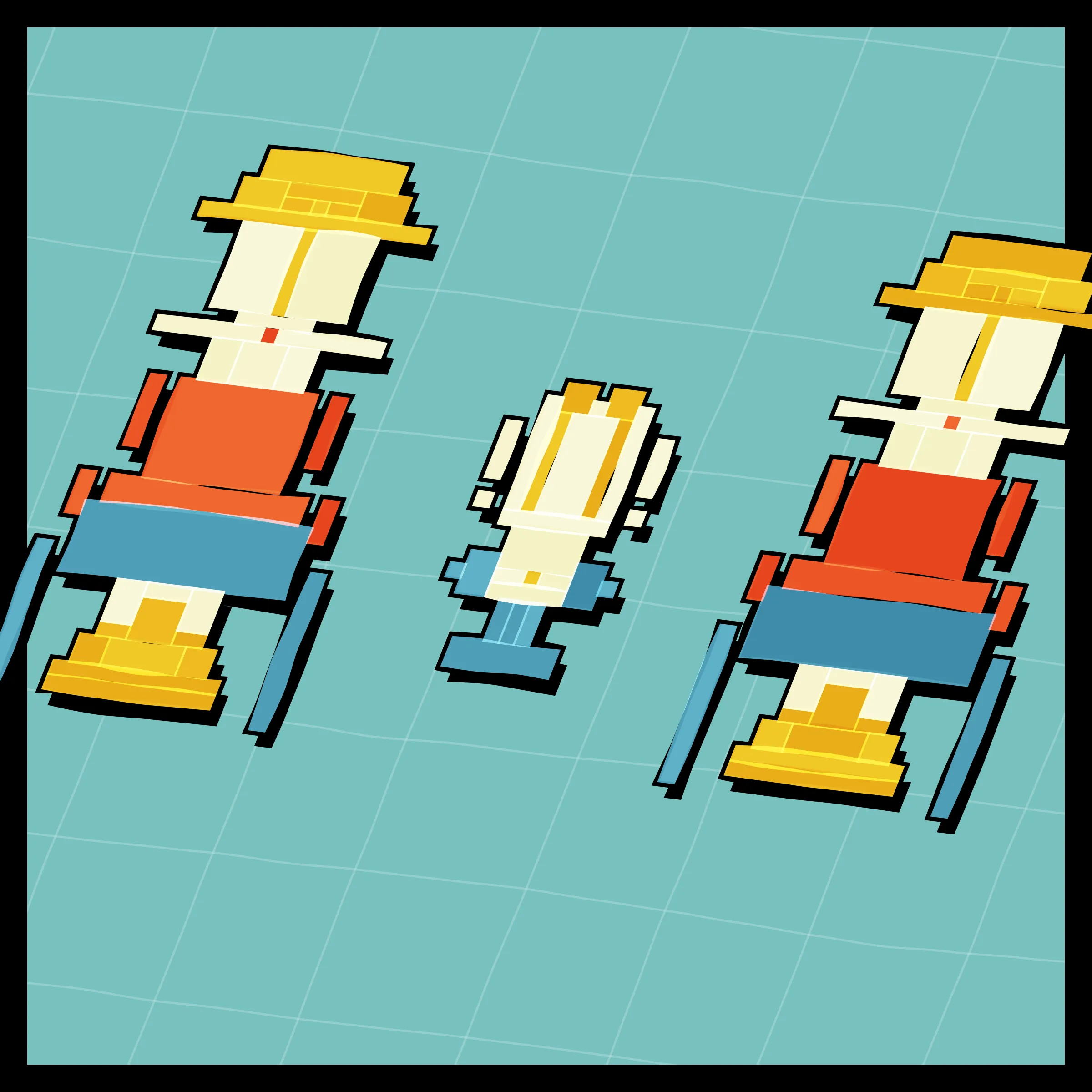 Perfectly symmetric - imperfectly drawn. Exploring the contrast between precision and chance in a playful spacecraft / papercraft setting. 
