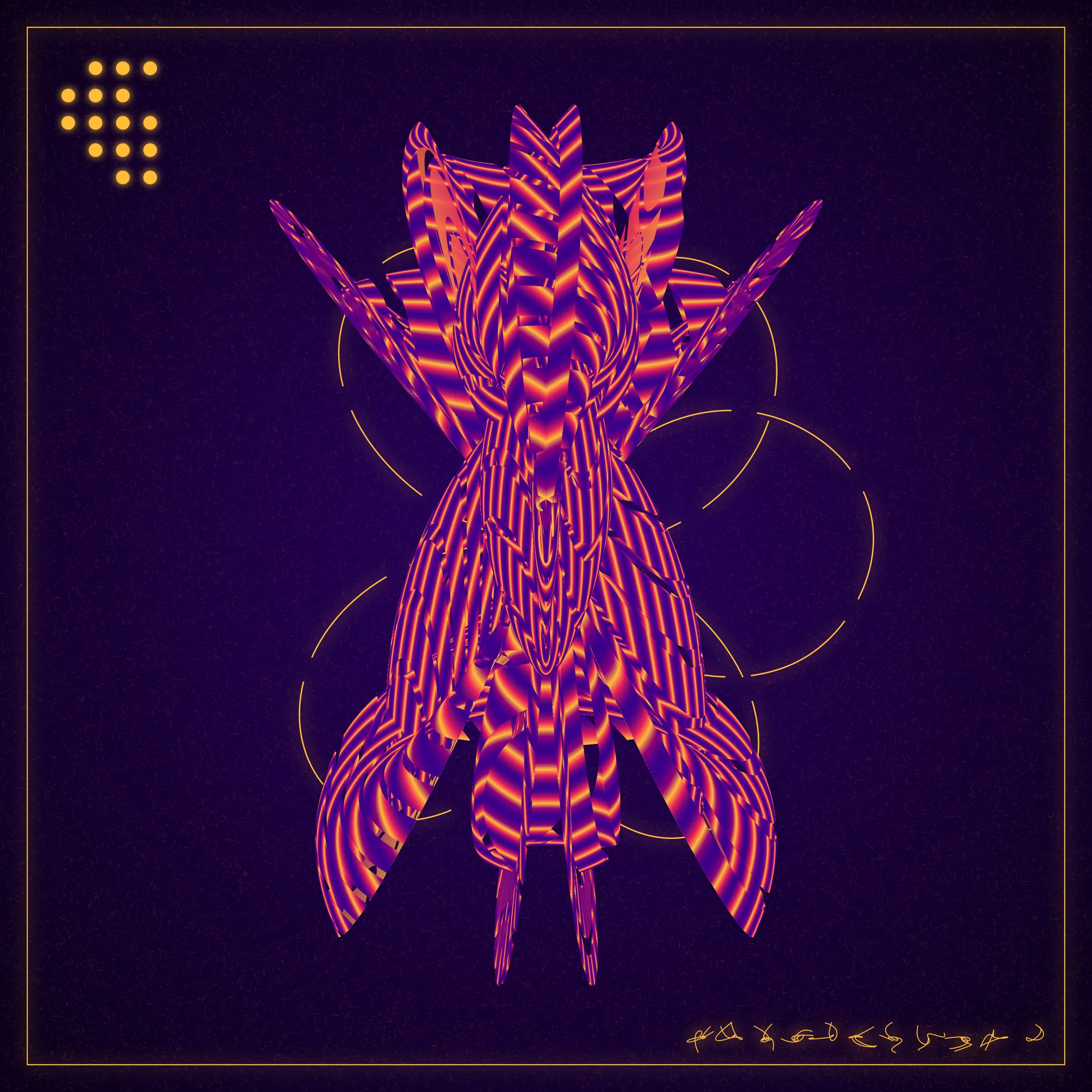 These are the military alien insects. They are symmetrical and asymmetrical simultaneously for existence in several dimensions. Being in a team, they unite into a collective mind increasing each other's abilities.

**Controls:**

Click to change mode (standard, skeleton, avatar). Press 1 to 9 to set pixel density according to the numbers.

 Sometimes before a new Shvembldr release, there is an opportunity to win TBOA tokens in Alien Insects Battle: https://www.tboa.club/insect_battle.