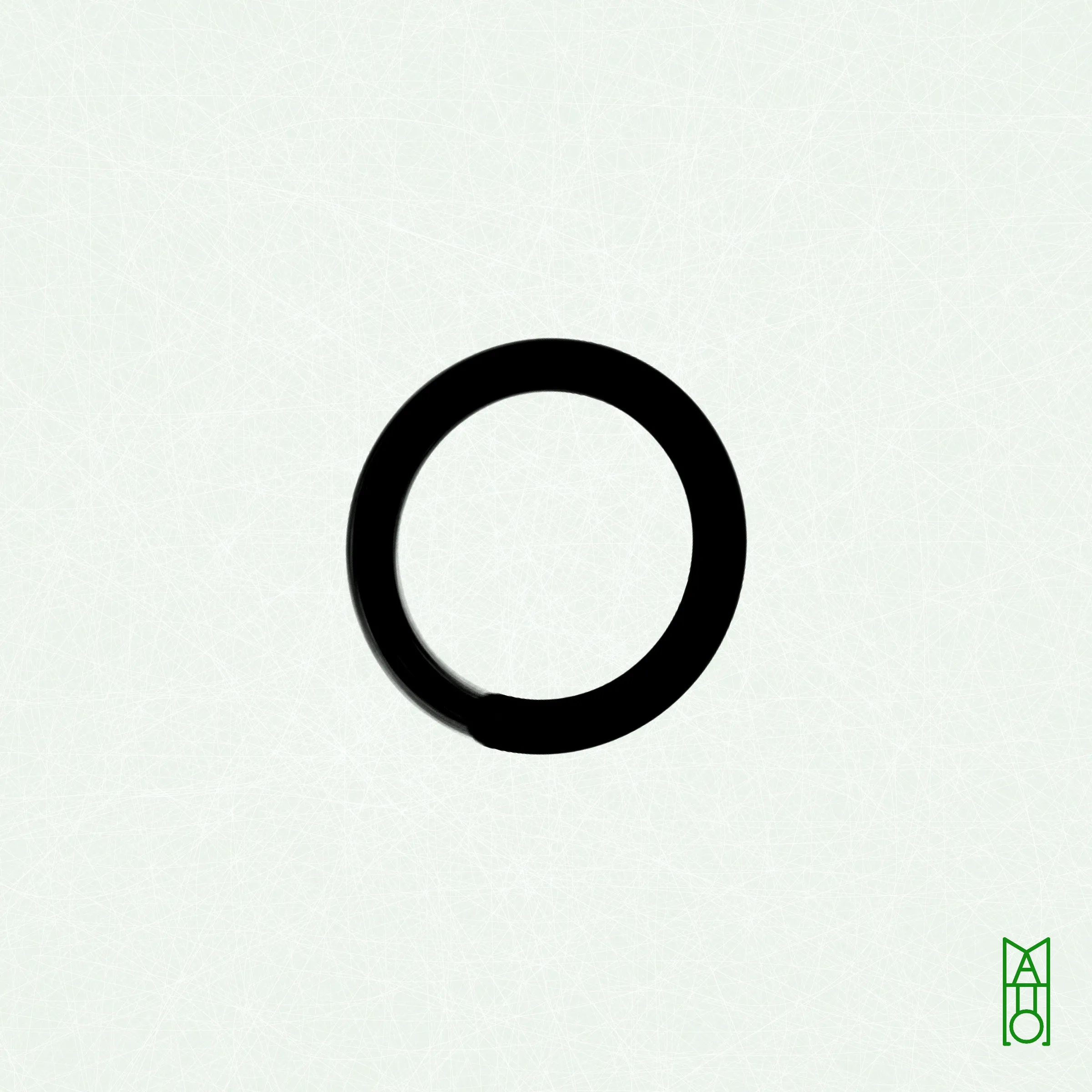 In Zen, ensō is a symbol that represents elegance and enlightenment. It is typically painted by hand in an uninhibited way, allowing for unexpected and beautiful results. Inspired by sumi-e (ink wash painting), this project mimics the practice of painting an ensō in ink by utilizing p5.js. Each generated image uses values from a unique transaction hash to determine paper, brush, ink, the quantity of ink held by each bristle, how quickly the ink flows, and more—all with the goal of creating a simple yet serendipitous painting.