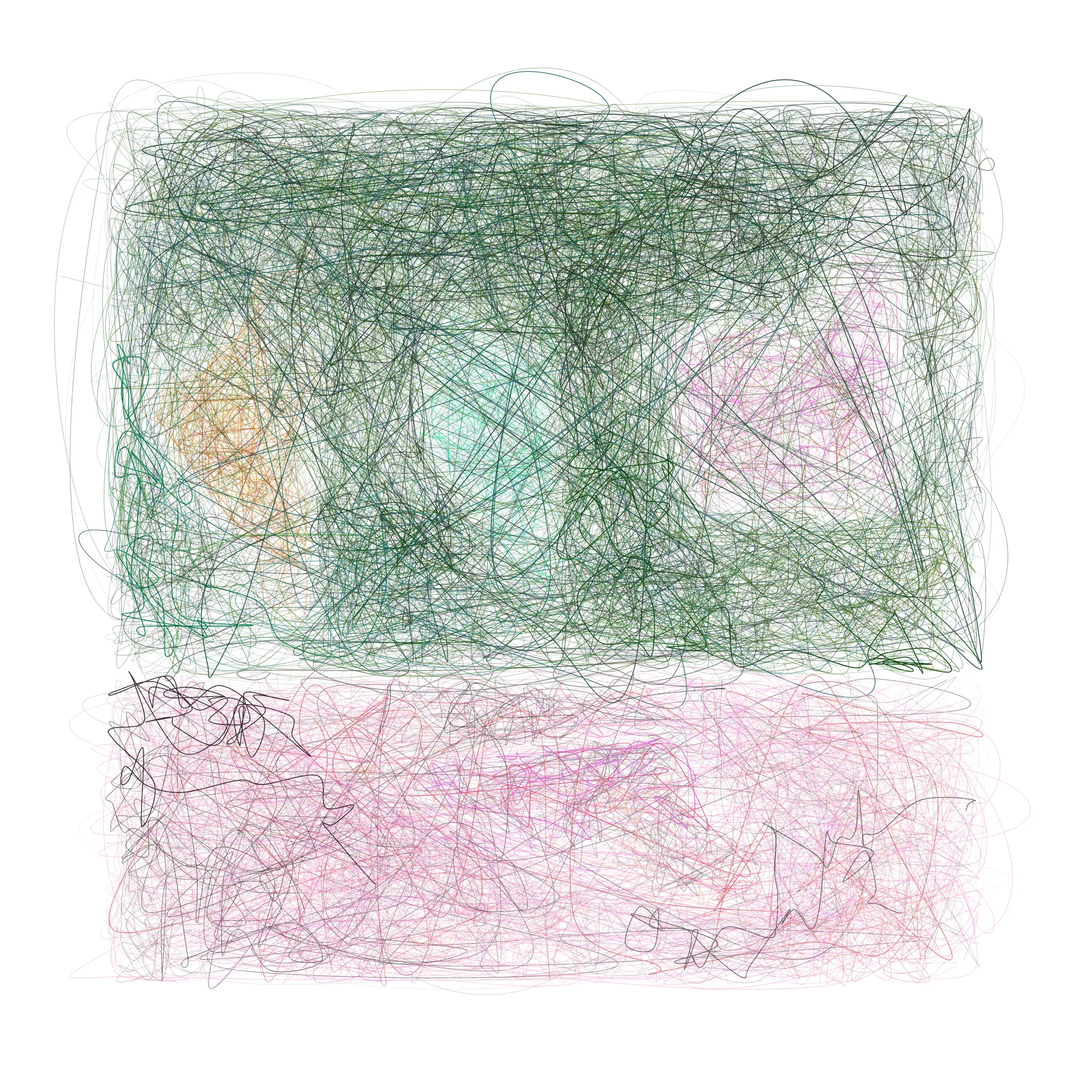 Scribbles on Scribbles on Scribbles ➿ This series is an exploration of chaos and order – how seemingly random movements in the microscopic scale can be more than meets the eye. Simple guiding rules transfigure chaotic movements into beautiful order. Life, as we know it, can be expressed in a similar fashion. Our decisions, unexpected occurrences, and even our seemingly meaningless place in the Universe are not just mere coincidences, but providential orchestrations of the Designer. [ Mints will be sold via a dutch auction. Starting price will be set at 3eth and decrease every 5 minutes with a resting price of 0.25eth. i.e.
3eth, 2.5eth, 2eth, 1.5eth, 1.25eth, 1.0eth, 0.75eth, 0.5eth, 0.25eth ]