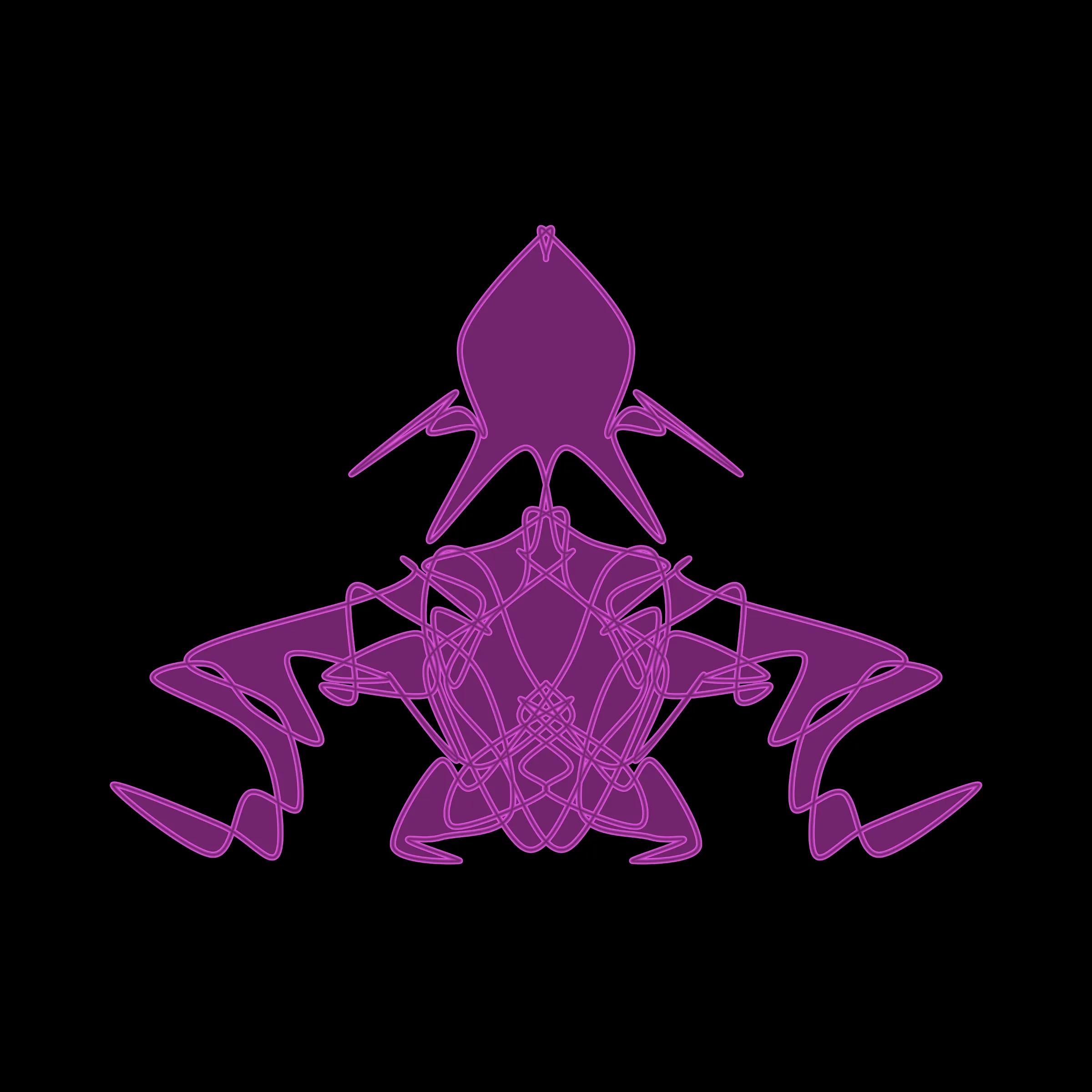 A cryptoart collectible series to indulge the irrepressible human compulsion for pareidolia. This algorithmic homage to Hermann Rorschach's inkblot perception test will help you externalize your inner world onto the sometimes elegant, sometimes inchoate curves of a unique, one-of-a-kind, ownable cryptoblot on the Ethereum blockchain. What will YOUR cryptoblot reveal about you?