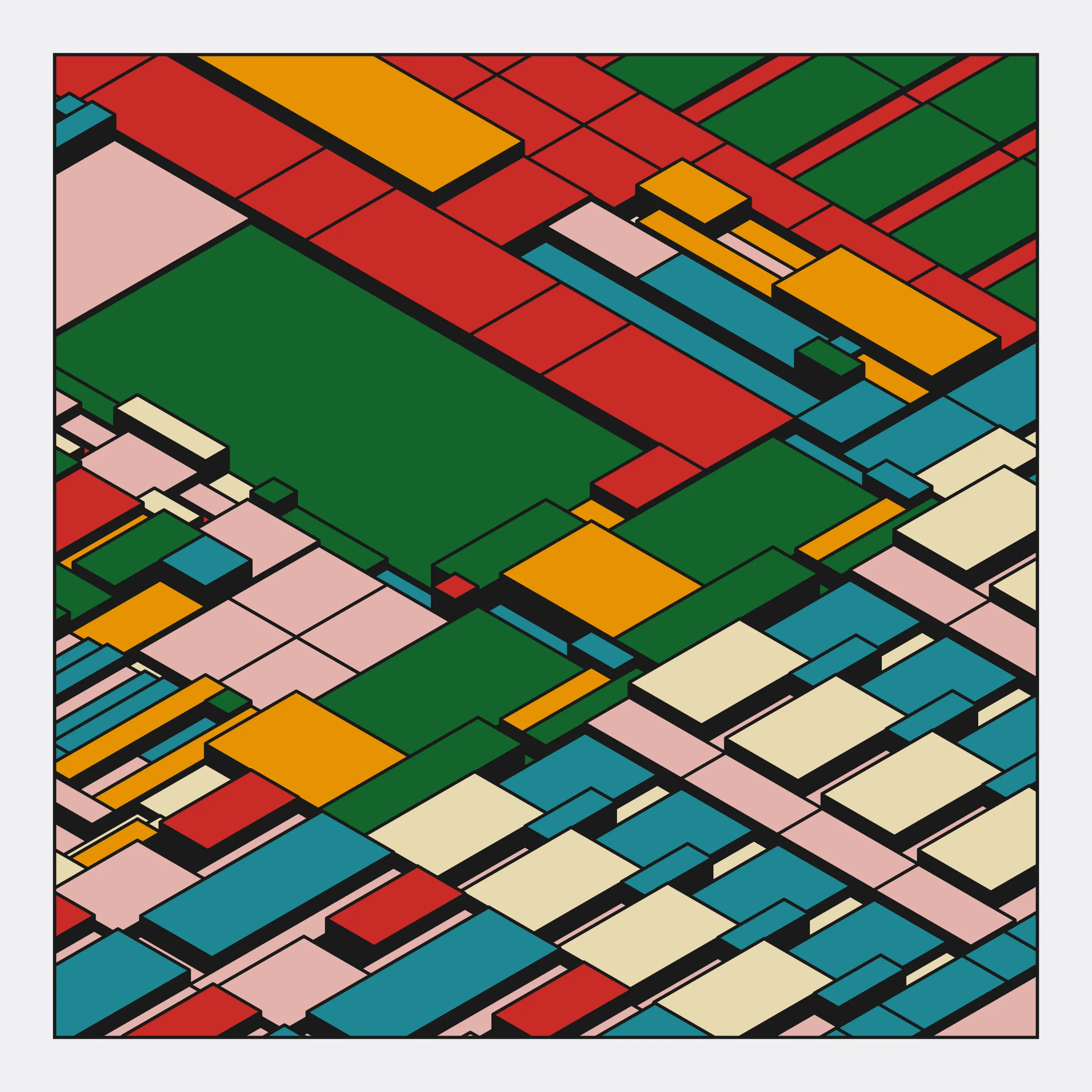 Archetype explores the use of repetition as a counterweight to unruly, random structures. As each single component look chaotic alone, the repetition brings along a sense of intentionality, ultimately resulting in a complex, yet satisfying expression.