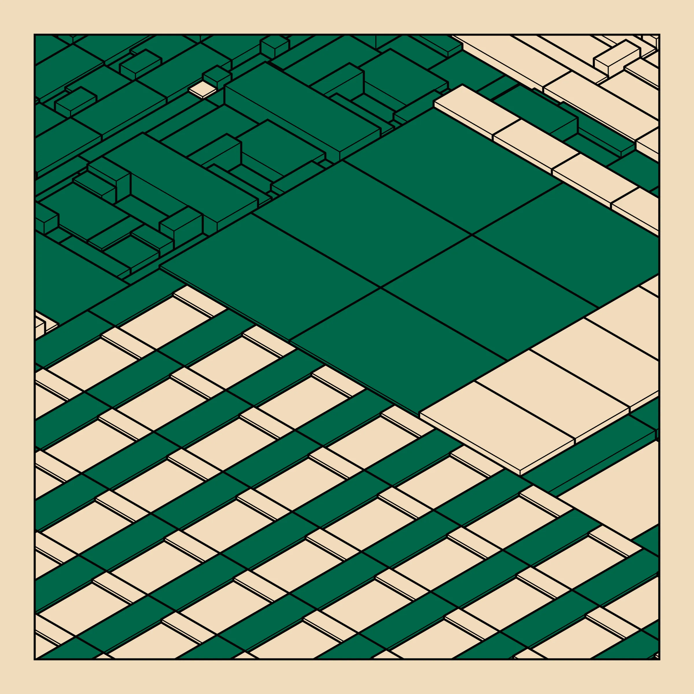 Archetype explores the use of repetition as a counterweight to unruly, random structures. As each single component look chaotic alone, the repetition brings along a sense of intentionality, ultimately resulting in a complex, yet satisfying expression.