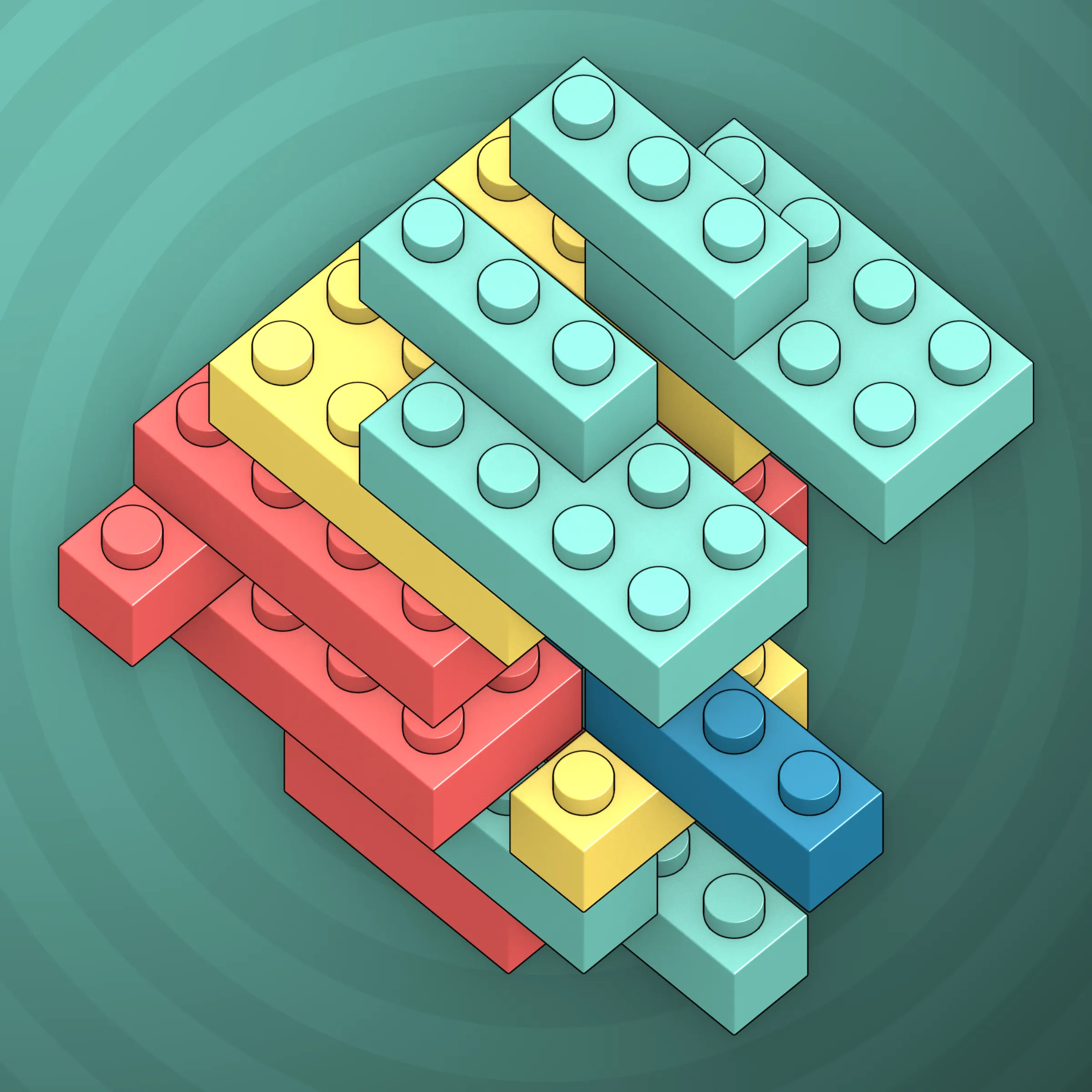 The project focuses on how easily one assigns meaning to seemingly random combinations of blocks, giving them personality and creating emotional connections.

I was inspired by Ringers, in which people see animals and other characters. I wanted to amplify this quality, and the idea of sculptures made of blocks clicked! Endless combinations, funny characters, and my passion for cubes, voxels, and modular systems.

To make the sculptures, I used technique of hybrid voxel raymarching, so we can say, the sculptures are made of colored void in a reflected space. Some of them may seem impossible due to the lack of perspective, but sooner or later it all clicks! It helps to keep in mind that all shapes are symmetrical.

The script uses modern features of GPU so it's supposed to work only on desktop: Chrome, Firefox or Safari