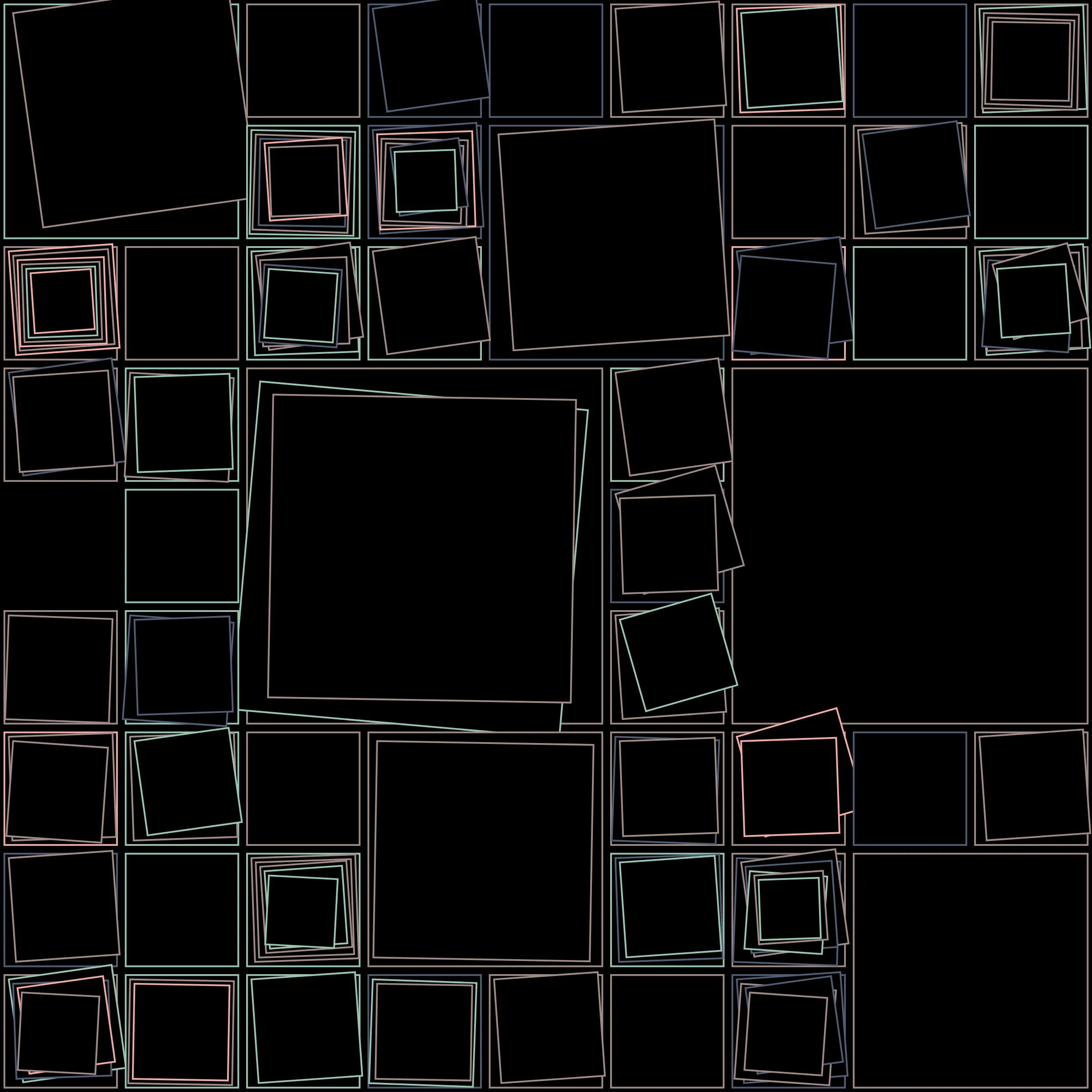 My interpretation of Aerial View is a bird's Eye View over a city block with illuminated/twisted buildings and light trails. It uses an on-chain stored algorithm to represent the generative artwork based on a hash. Each Aerial comes with different distances, building elevations, rotations and colors. Welcome to my genesis project and the first step on my on-chain journey!