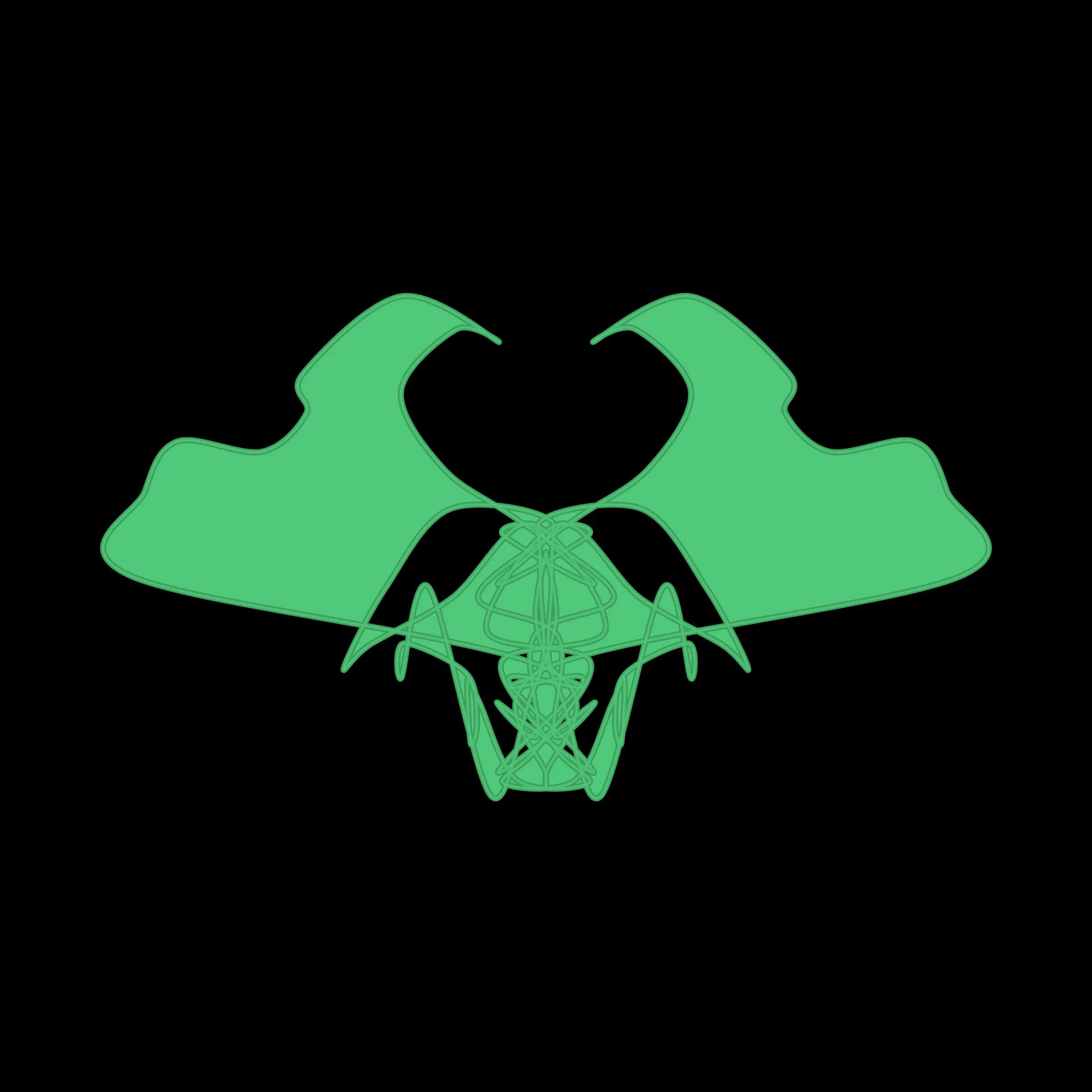 A cryptoart collectible series to indulge the irrepressible human compulsion for pareidolia. This algorithmic homage to Hermann Rorschach's inkblot perception test will help you externalize your inner world onto the sometimes elegant, sometimes inchoate curves of a unique, one-of-a-kind, ownable cryptoblot on the Ethereum blockchain. What will YOUR cryptoblot reveal about you?