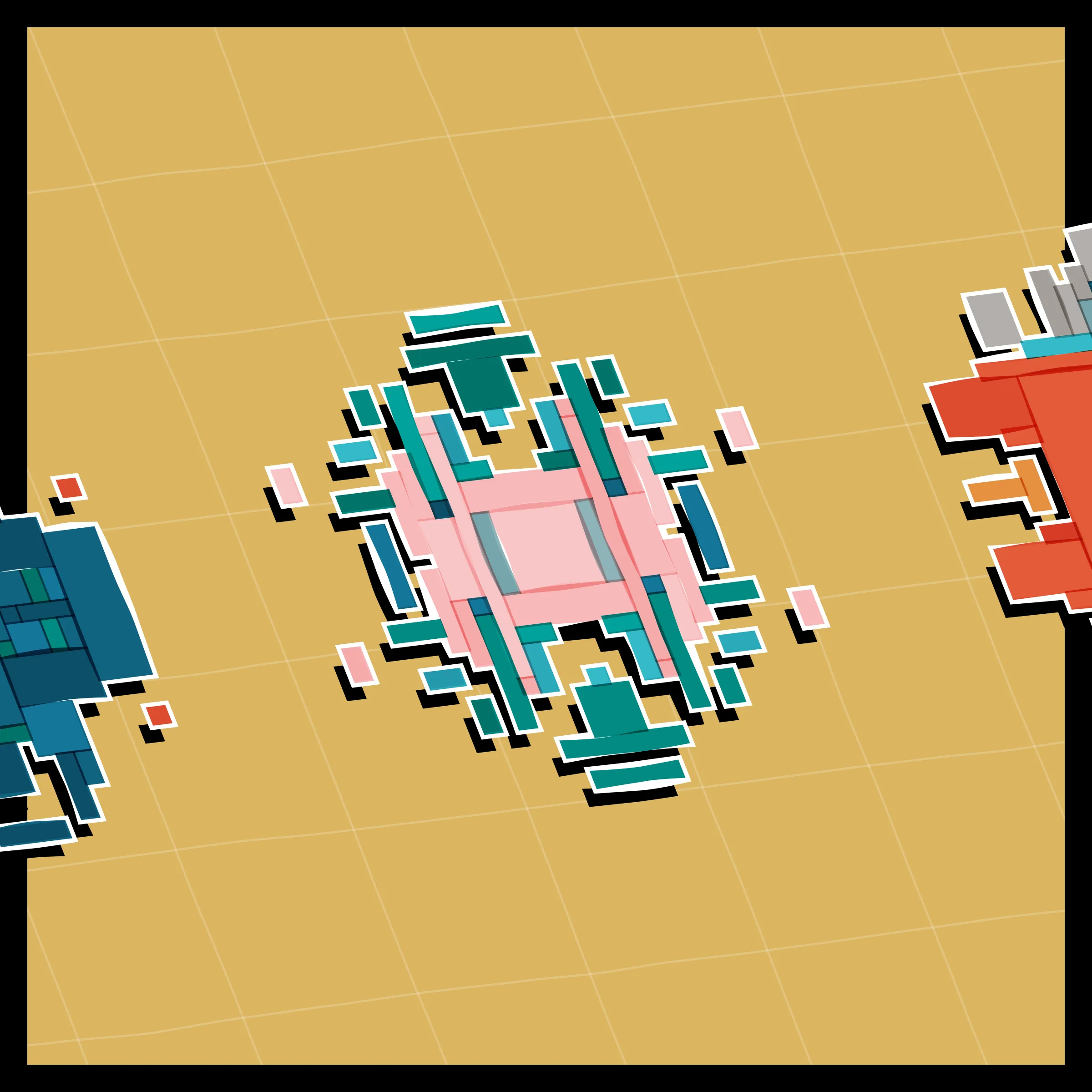 Perfectly symmetric - imperfectly drawn. Exploring the contrast between precision and chance in a playful spacecraft / papercraft setting. 