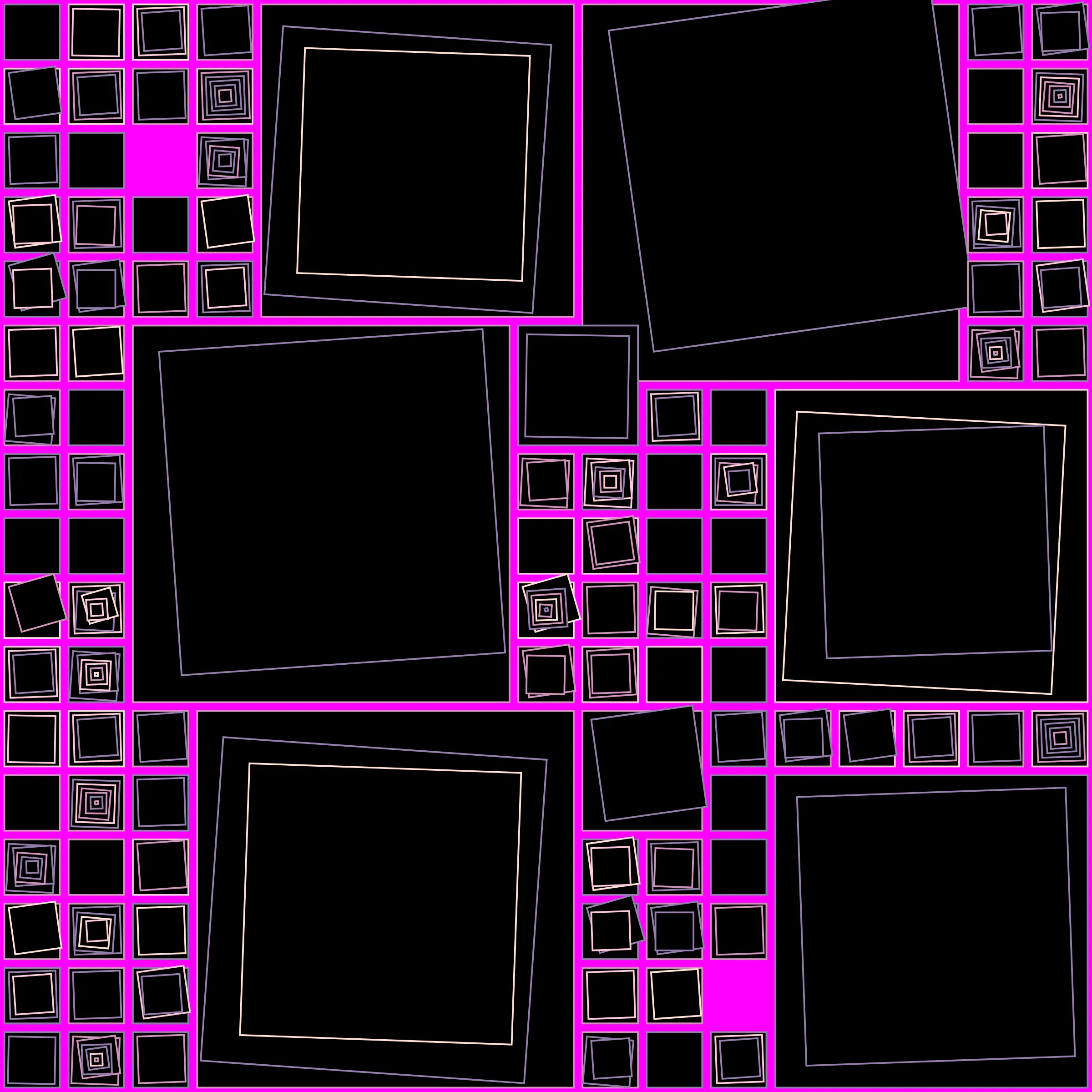 My interpretation of Aerial View is a bird's Eye View over a city block with illuminated/twisted buildings and light trails. It uses an on-chain stored algorithm to represent the generative artwork based on a hash. Each Aerial comes with different distances, building elevations, rotations and colors. Welcome to my genesis project and the first step on my on-chain journey!