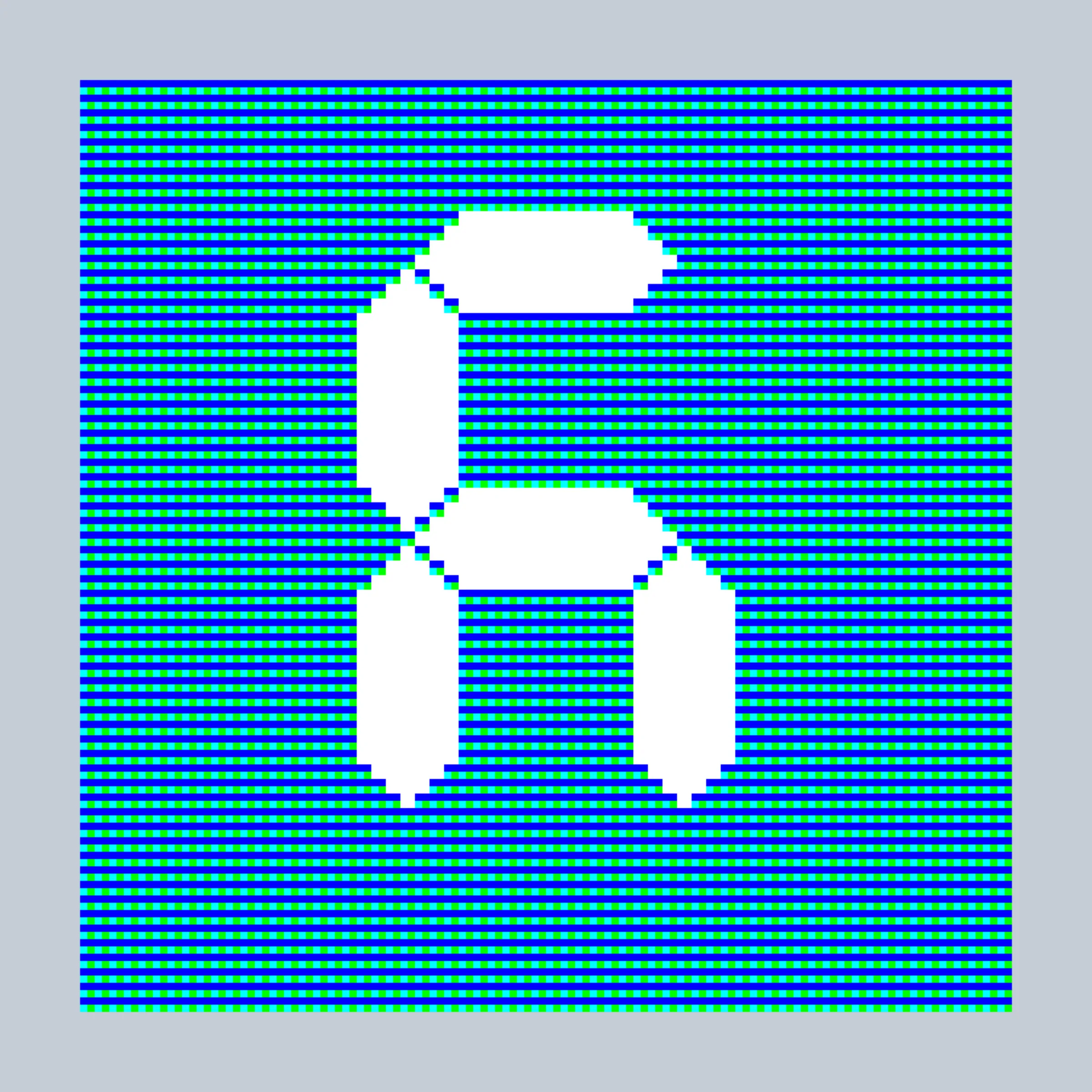 The essence of all things digital is– the bit. One or Zero. On or Off. Where digital becomes analog. This piece pays tribute to our digital legacy of 8-bit color and 7-segment LED displays– technological limitations which are mirrored in the constraints of putting art on the blockchain. Although the image represents the art, the art of the token itself is the code– which renders everything bitwise, pixel by pixel, all contained within 27-bits of information.