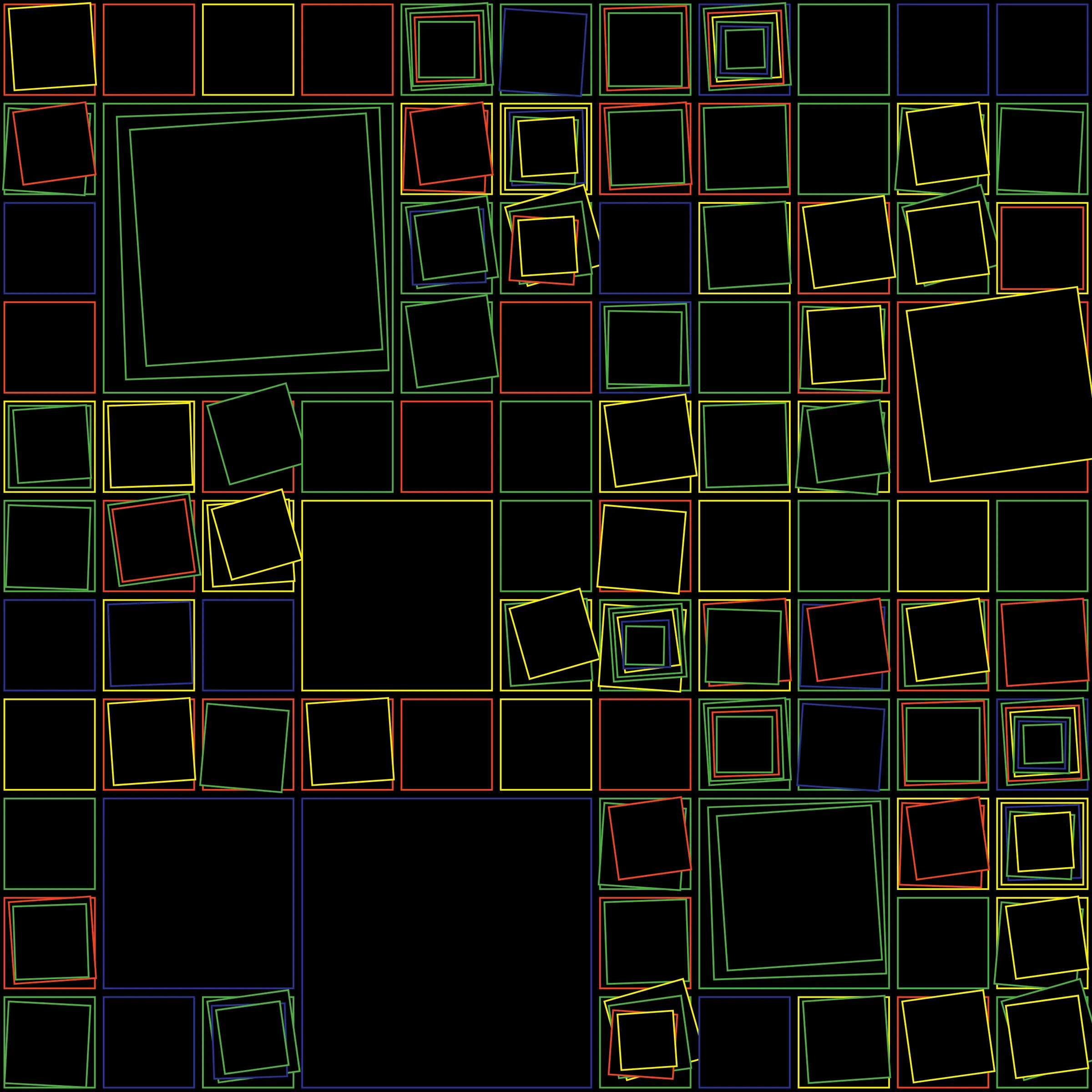 My interpretation of Aerial View is a bird's Eye View over a city block with illuminated/twisted buildings and light trails. It uses an on-chain stored algorithm to represent the generative artwork based on a hash. Each Aerial comes with different distances, building elevations, rotations and colors. Welcome to my genesis project and the first step on my on-chain journey!