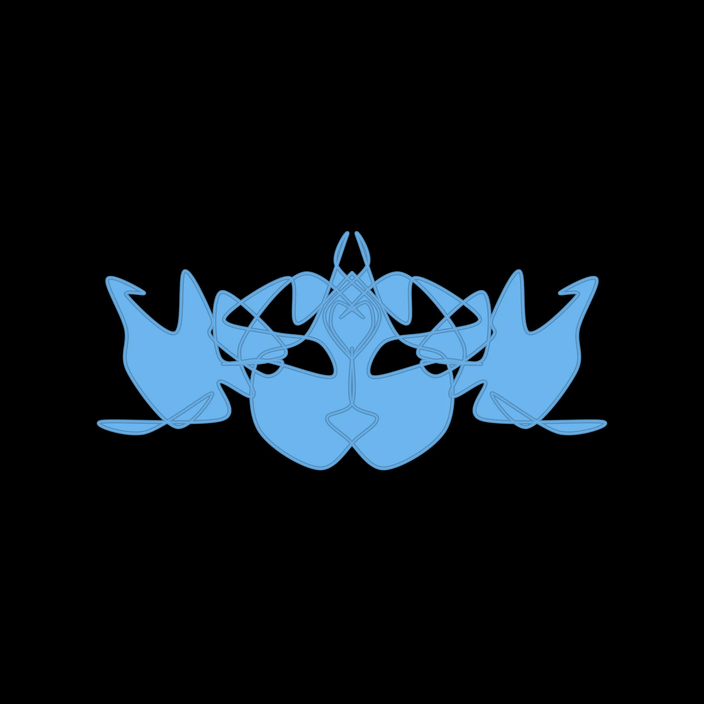 A cryptoart collectible series to indulge the irrepressible human compulsion for pareidolia. This algorithmic homage to Hermann Rorschach's inkblot perception test will help you externalize your inner world onto the sometimes elegant, sometimes inchoate curves of a unique, one-of-a-kind, ownable cryptoblot on the Ethereum blockchain. What will YOUR cryptoblot reveal about you?