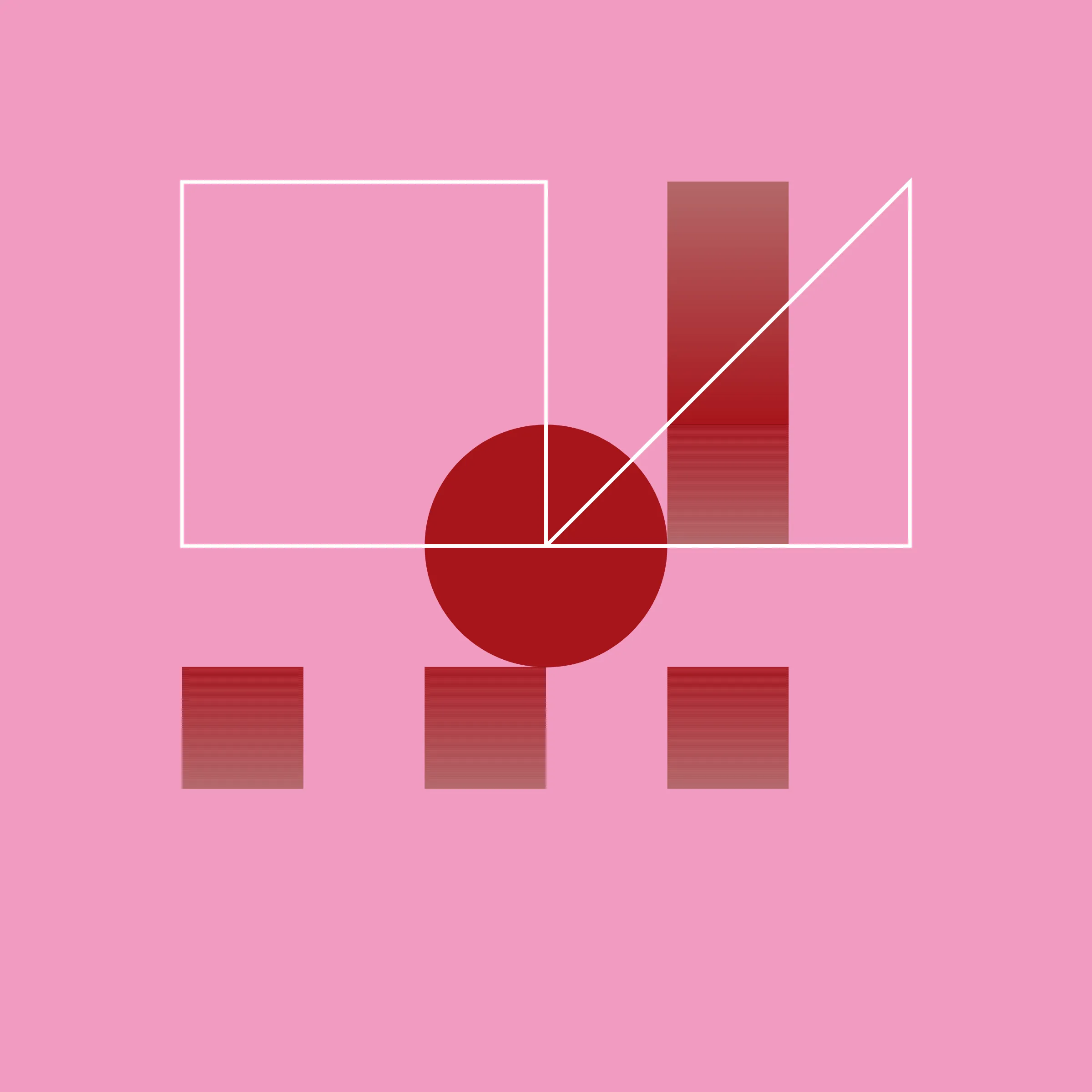 Elementals is inspired by physical printmaking techniques and early Bauhaus principles. It starts with a few basic coloured shapes and arranges them in varying frequencies, sizes, and positions based on a unique transaction hash. Multiple overlaid variable grids allow for myriad layouts and opportunities for colour interaction. The goal is to create pieces that feel both intentional in composition and part of the same family.