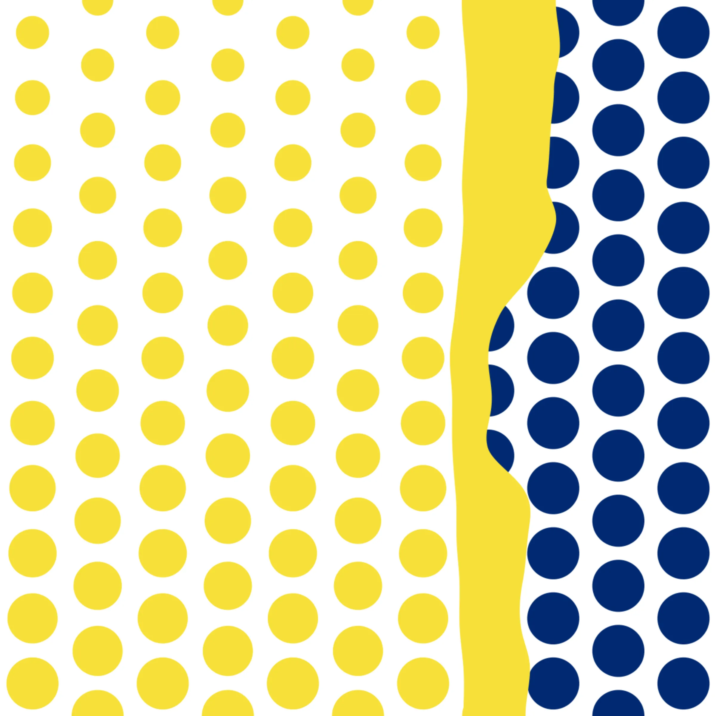 An ode to Roy Lichtenstein, incorporating his iconic version of Ben-Day dots, halftone dots, angled stripes, and solid color patches. Inspired by Roy's sea and landscape paintings, each artwork generates a unique combination of patterns, shapes, and colors.