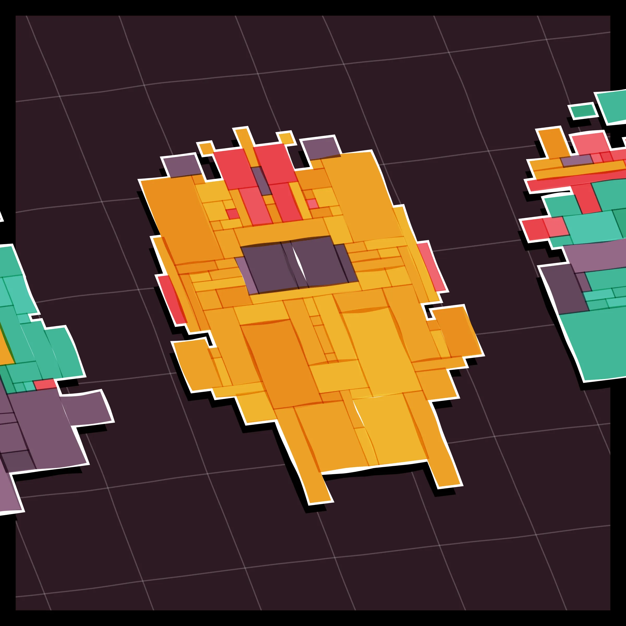 Perfectly symmetric - imperfectly drawn. Exploring the contrast between precision and chance in a playful spacecraft / papercraft setting. 