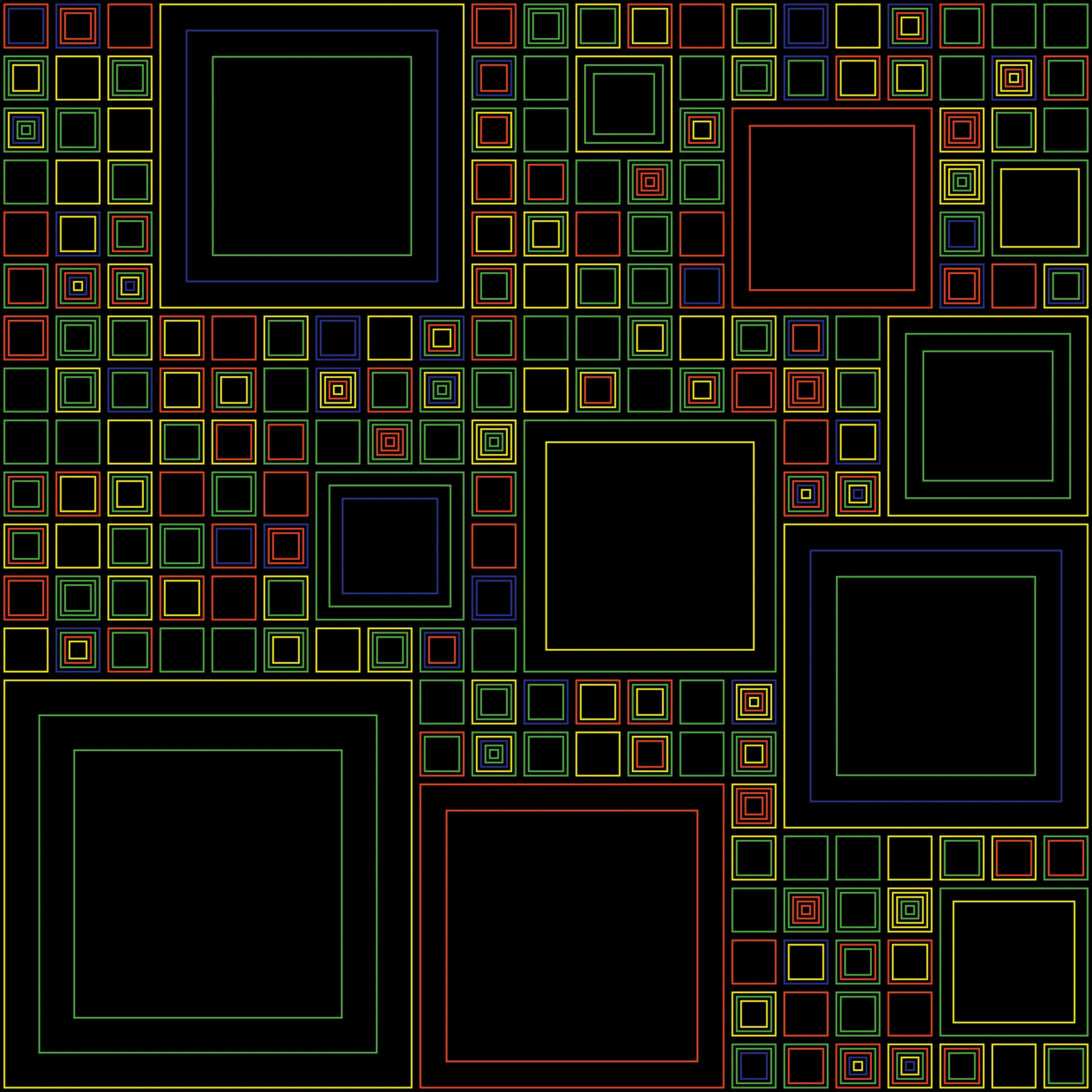 My interpretation of Aerial View is a bird's Eye View over a city block with illuminated/twisted buildings and light trails. It uses an on-chain stored algorithm to represent the generative artwork based on a hash. Each Aerial comes with different distances, building elevations, rotations and colors. Welcome to my genesis project and the first step on my on-chain journey!