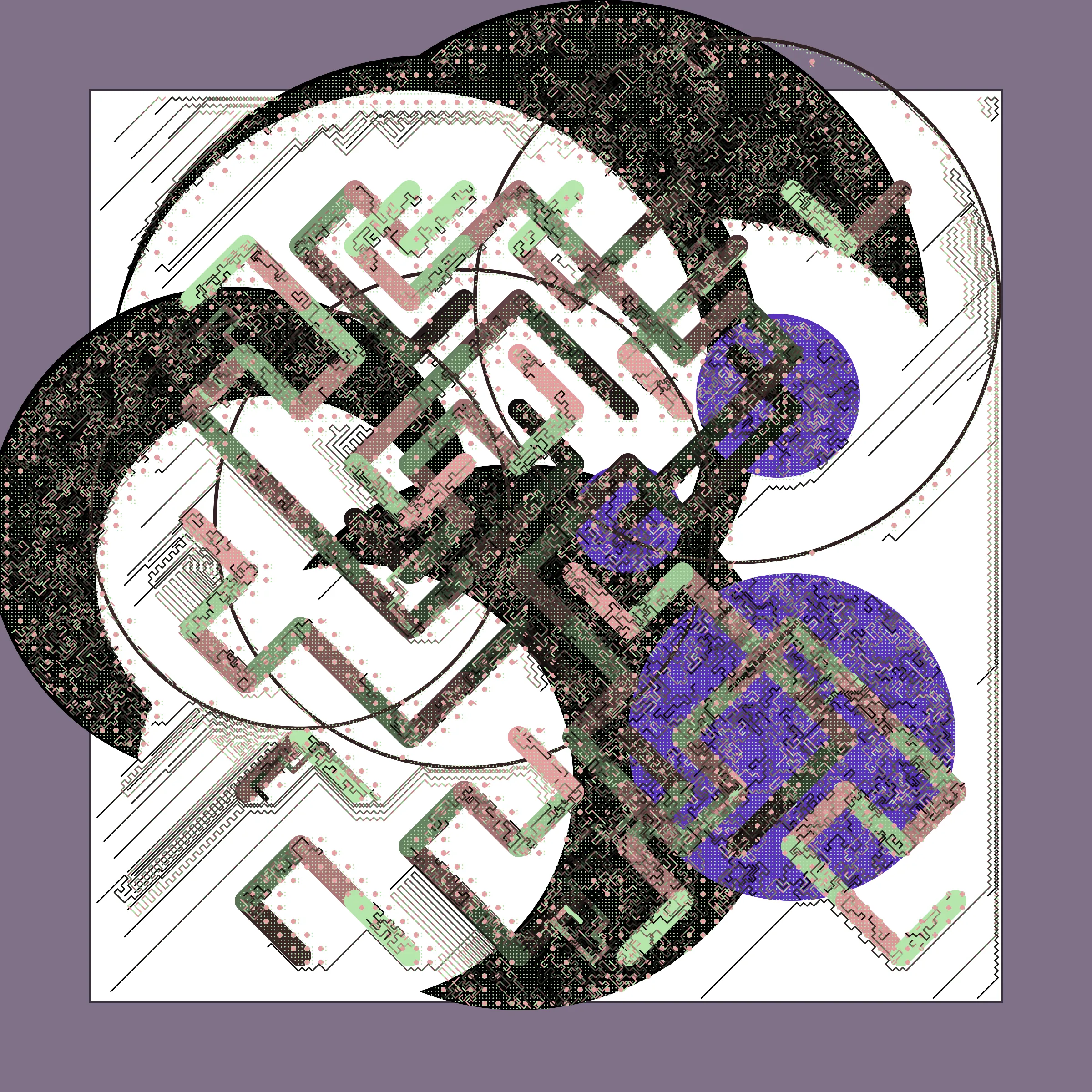 ﻿Abstraction is a complex abstract artwork created in several stages where each new element drawn takes into account the elements drawn in the previous stages.