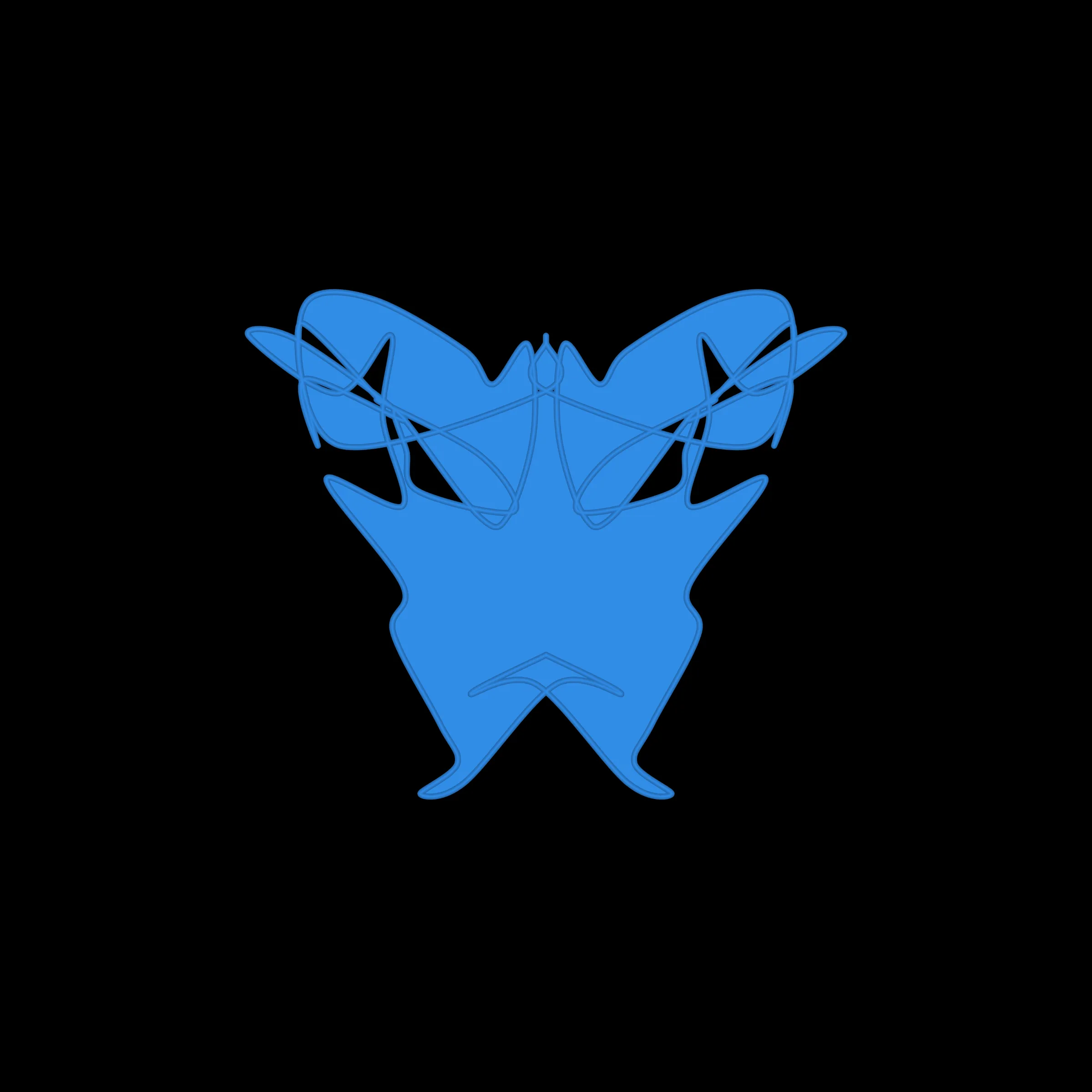 A cryptoart collectible series to indulge the irrepressible human compulsion for pareidolia. This algorithmic homage to Hermann Rorschach's inkblot perception test will help you externalize your inner world onto the sometimes elegant, sometimes inchoate curves of a unique, one-of-a-kind, ownable cryptoblot on the Ethereum blockchain. What will YOUR cryptoblot reveal about you?