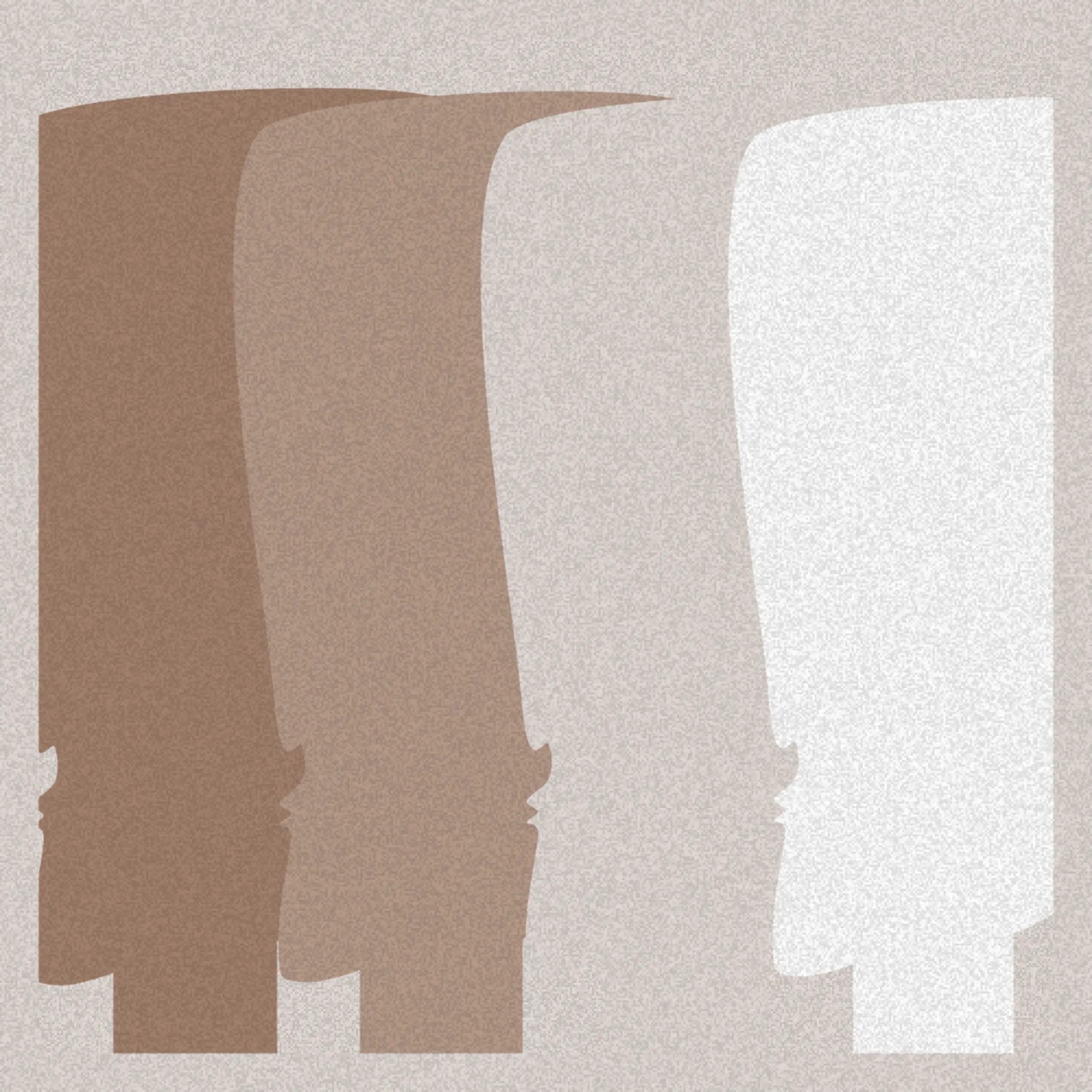 Faceless is inspired by the refugee and immigrant experience. It pays homage to the individuals that have helped over 25 million refugees flee their homeland to find peace and safety elsewhere. Oftentimes, as was the case with my family, it takes the bravery and generosity of a community of individuals, some whose faces will never be known to you, to have the opportunity to reach true freedom and safety. Faceless aspires to share a story of displacement and resilience with the world, and, in turn, give back to the communities that help people in their most critical moments.

Focusing on 2D silhouettes, Faceless is inspired by the Bauhaus designs of the 1920s and illustrates raw human form in a reimagined, colorful, and familiar way. Each output includes faces that are uniquely mapped onto the canvas, meaning no two works will feature the exact same silhouette. Silhouettes are arranged, colored, scaled, and distorted to remind us of the diversity, beauty, and pain that can be found in each unique story.