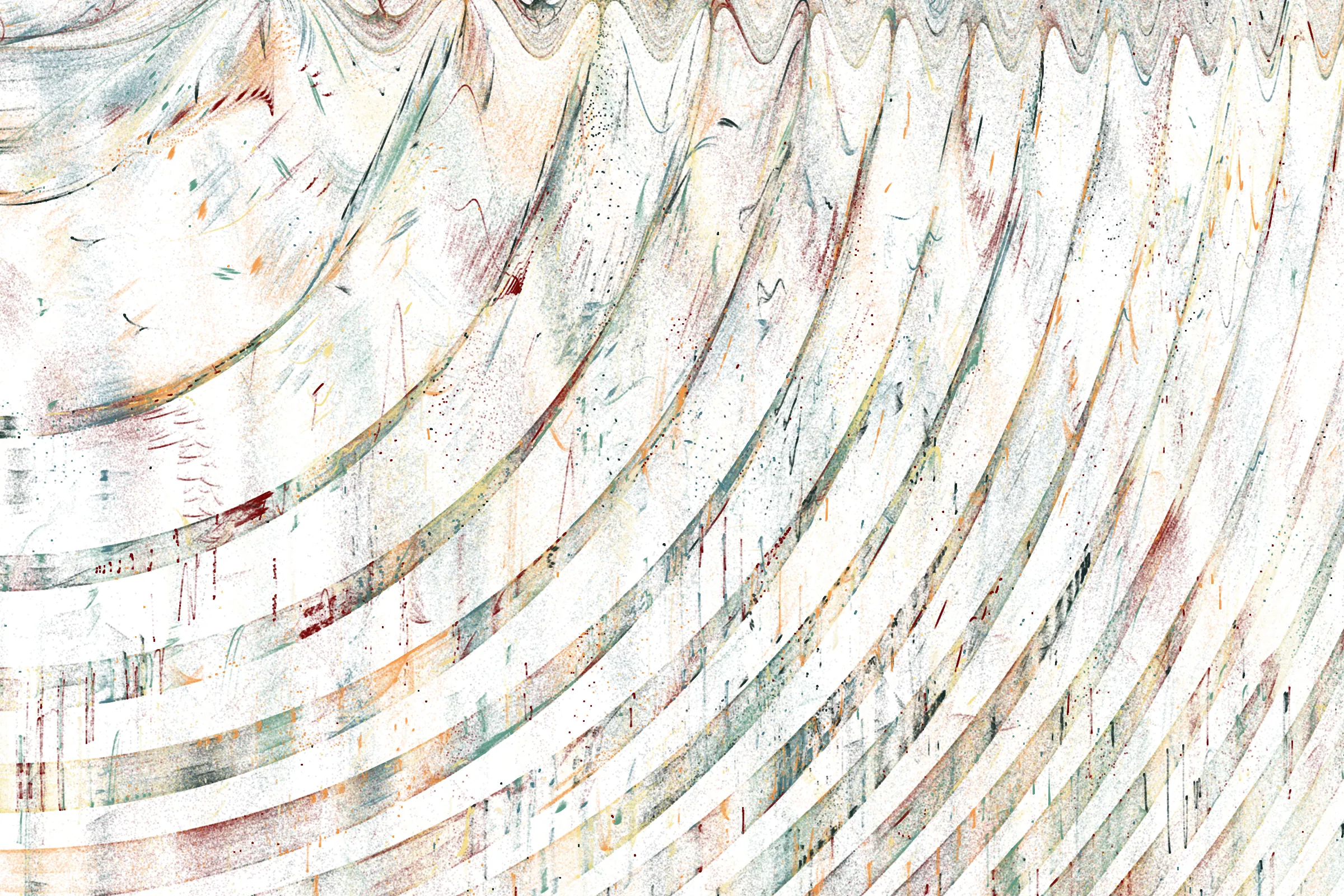 "Attraction" is a system that draws single pixels, one by one, according to a set of rules inspired by the 'Chaos Game'.
Additionally, trigonometric functions may be used to displace pixels, resulting in wave patterns.

All unique properties of each artwork are defined by the token's hash. This hash will set all the parameters: the color palette, the positioning of objects and the rules by which pixels are drawn.

By the nature of this system, several well known patterns from computing and math may appear in the artworks.