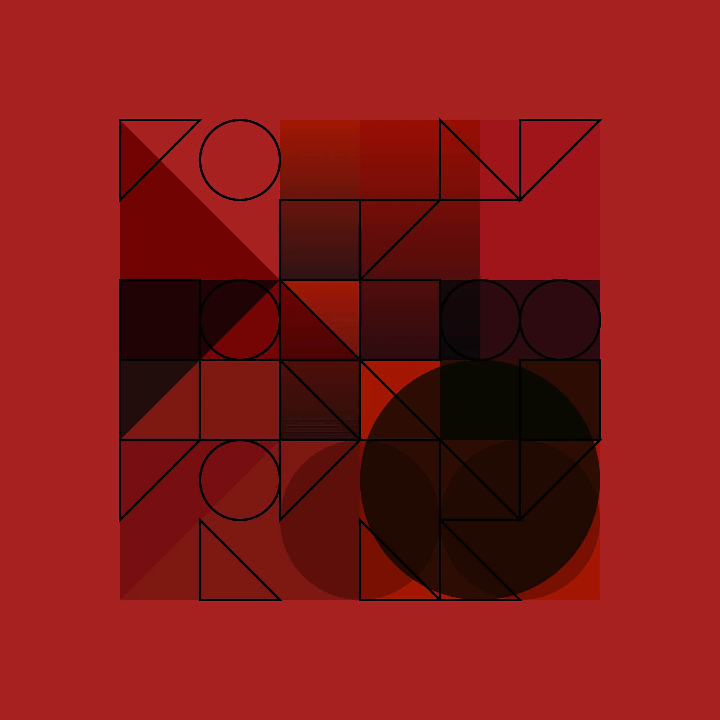 Elementals is inspired by physical printmaking techniques and early Bauhaus principles. It starts with a few basic coloured shapes and arranges them in varying frequencies, sizes, and positions based on a unique transaction hash. Multiple overlaid variable grids allow for myriad layouts and opportunities for colour interaction. The goal is to create pieces that feel both intentional in composition and part of the same family.
