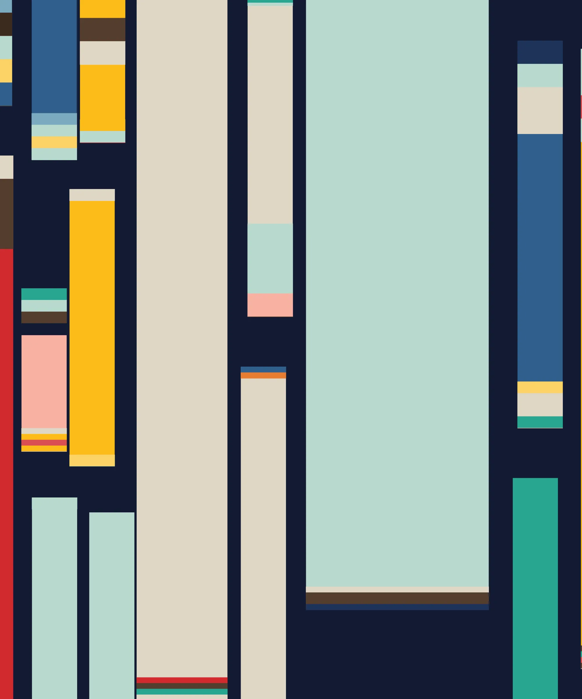 Fidenza is by far my most versatile algorithm to date. Although the program stays focused on structured curves and blocks, the varieties of scale, organization, texture, and color usage it can employ create a wide array of generative possibilities.