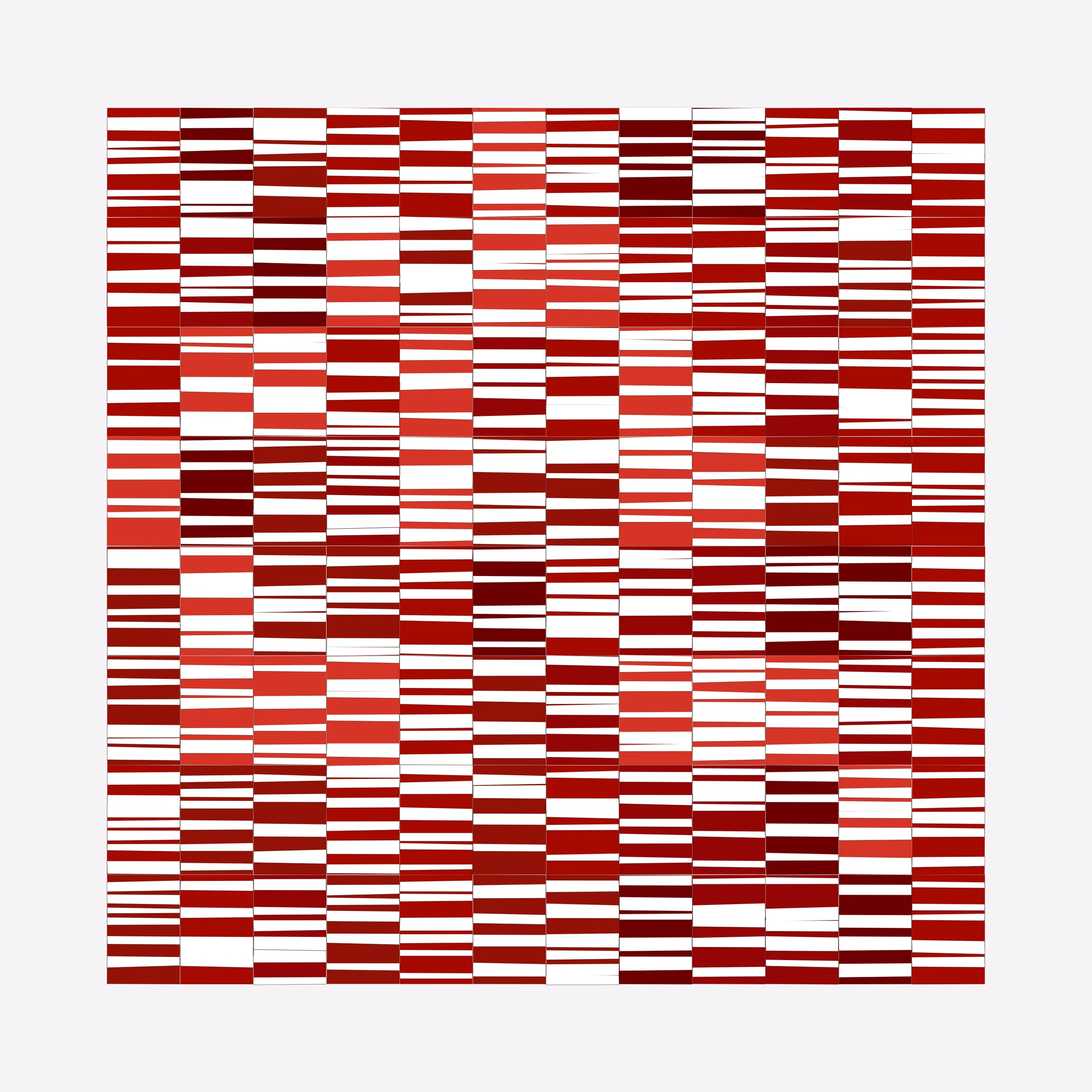 Attempts at perfection are destined to fail. This project embraces the impossibility of perfection in human execution and digitally simulates these imperfections.

In his abstract minimalist work, visual artist Wouter Kalis steers away from meaning. Horizontal black and white paper strips are placed on colored paper panels and one strip dictates the placing of the next. However, each attempt at perfection ends in failure. These mistakes have now become the signature of his work and contribute to the depth of content.

Digital representations of minimalist art can be executed to perfection but are less interesting to look at. In this project, artist Wouter Kalis and his son, software engineer Rosco Kalis, together attempt to recreate the human touch in digital art, the imperfection. 

The project displays computer-generated digital works similar to the physical works made out of paper. The colors of the digital panels are directly derived from the colors of the paper used for the physical work. The digital works can thus be reproduced using real paper. Please see the project website for details if you're interested in purchasing a handmade physical reproduction of your NFT.