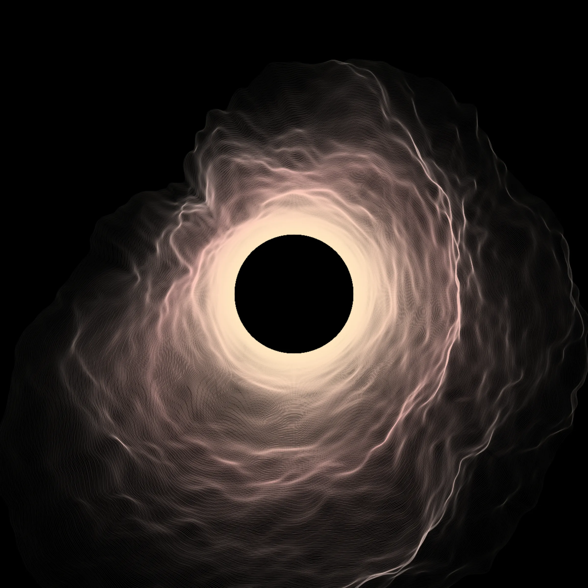 Every Singularity is unique. Each form’s properties; Symmetry, Chaos, Mass, Force and Turbulence are driven by data extracted from the transaction hash.