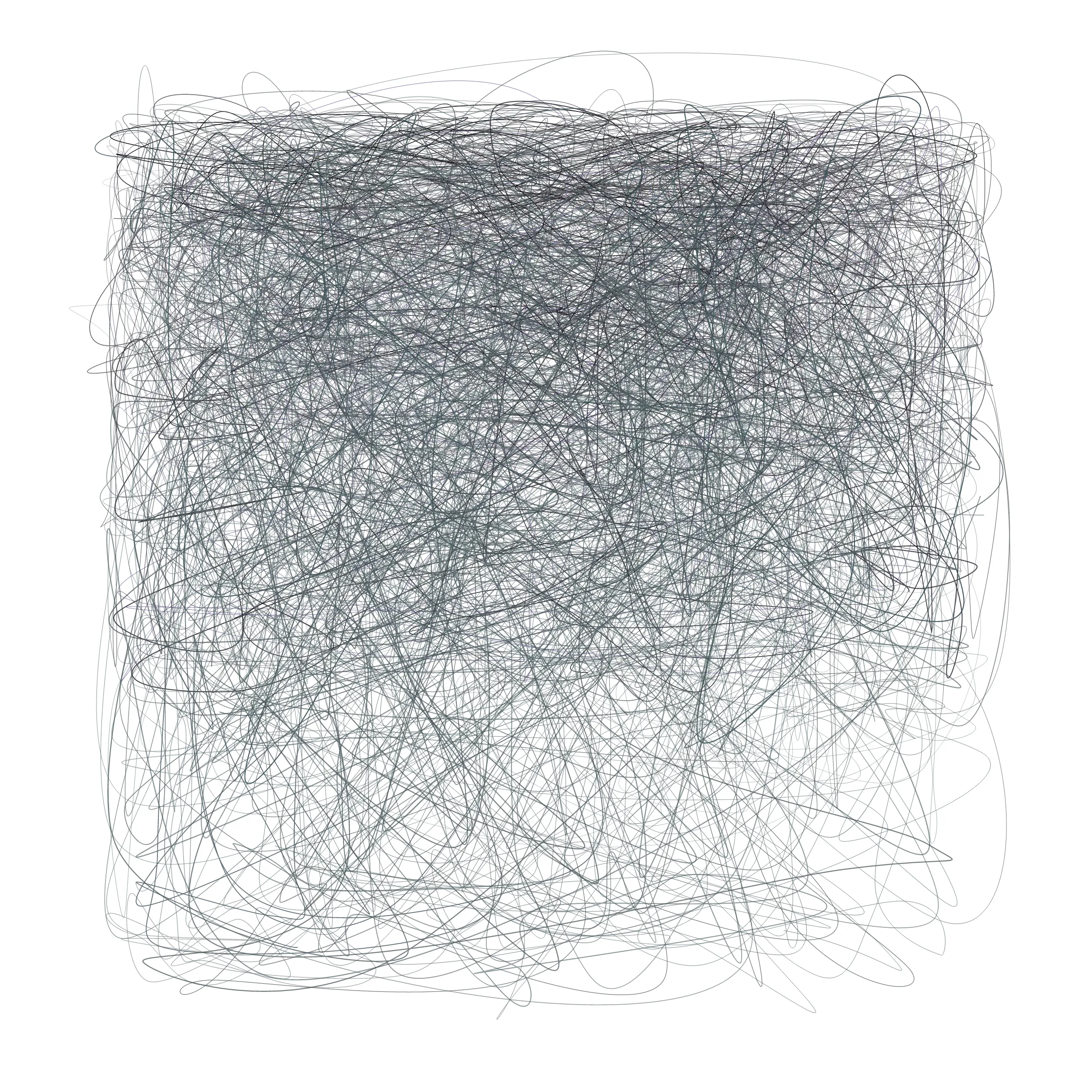 Scribbles on Scribbles on Scribbles ➿ This series is an exploration of chaos and order – how seemingly random movements in the microscopic scale can be more than meets the eye. Simple guiding rules transfigure chaotic movements into beautiful order. Life, as we know it, can be expressed in a similar fashion. Our decisions, unexpected occurrences, and even our seemingly meaningless place in the Universe are not just mere coincidences, but providential orchestrations of the Designer. [ Mints will be sold via a dutch auction. Starting price will be set at 3eth and decrease every 5 minutes with a resting price of 0.25eth. i.e.
3eth, 2.5eth, 2eth, 1.5eth, 1.25eth, 1.0eth, 0.75eth, 0.5eth, 0.25eth ]