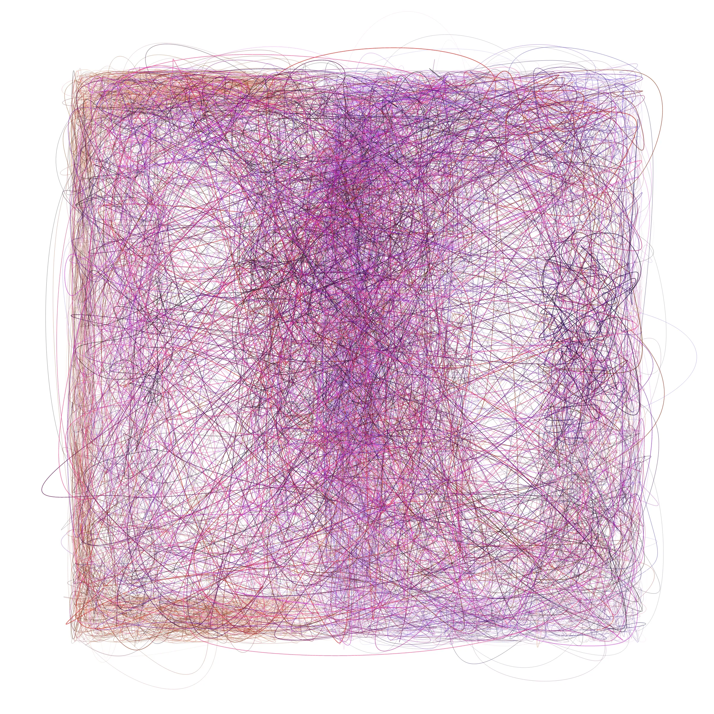 Scribbles on Scribbles on Scribbles ➿ This series is an exploration of chaos and order – how seemingly random movements in the microscopic scale can be more than meets the eye. Simple guiding rules transfigure chaotic movements into beautiful order. Life, as we know it, can be expressed in a similar fashion. Our decisions, unexpected occurrences, and even our seemingly meaningless place in the Universe are not just mere coincidences, but providential orchestrations of the Designer. [ Mints will be sold via a dutch auction. Starting price will be set at 3eth and decrease every 5 minutes with a resting price of 0.25eth. i.e.
3eth, 2.5eth, 2eth, 1.5eth, 1.25eth, 1.0eth, 0.75eth, 0.5eth, 0.25eth ]