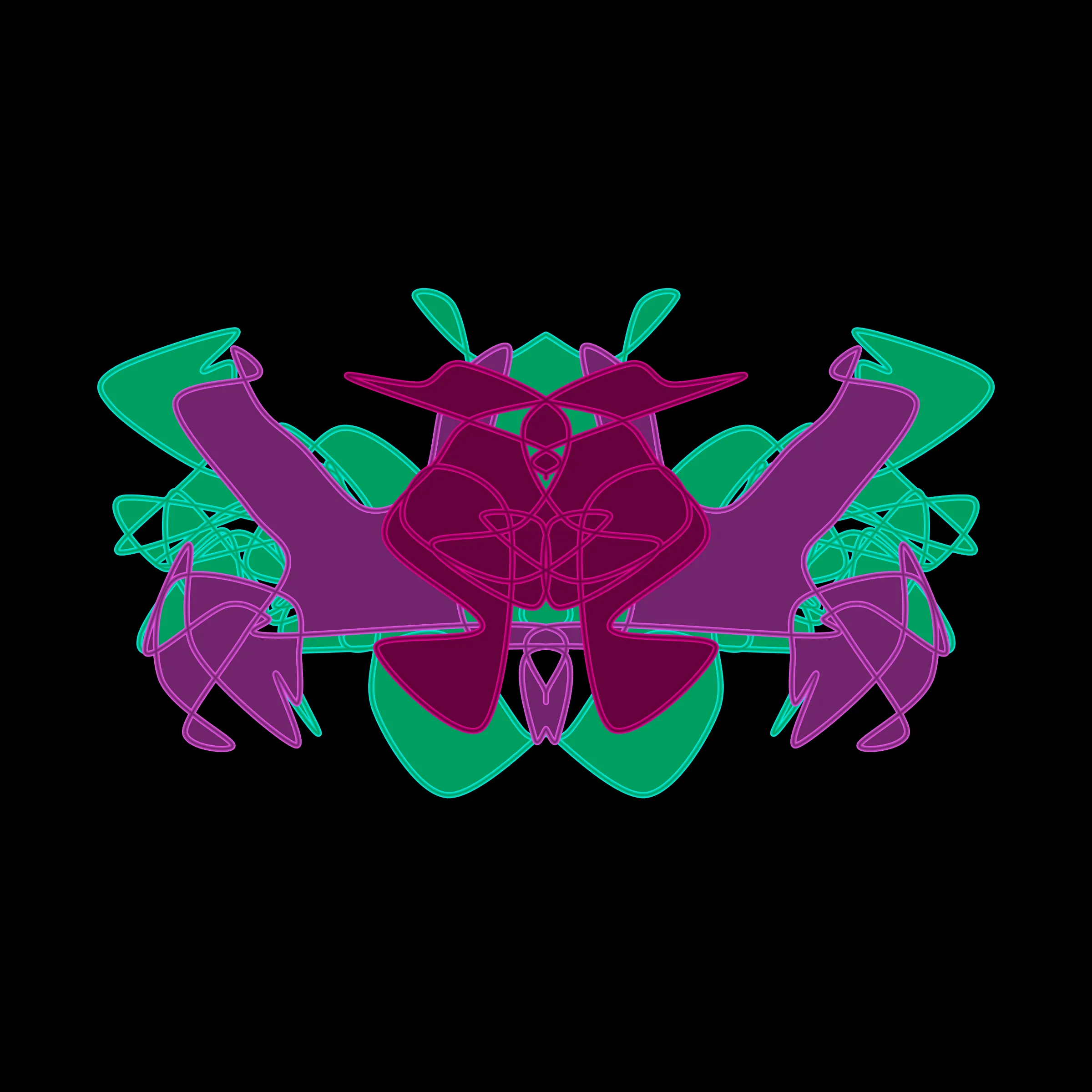 A cryptoart collectible series to indulge the irrepressible human compulsion for pareidolia. This algorithmic homage to Hermann Rorschach's inkblot perception test will help you externalize your inner world onto the sometimes elegant, sometimes inchoate curves of a unique, one-of-a-kind, ownable cryptoblot on the Ethereum blockchain. What will YOUR cryptoblot reveal about you?