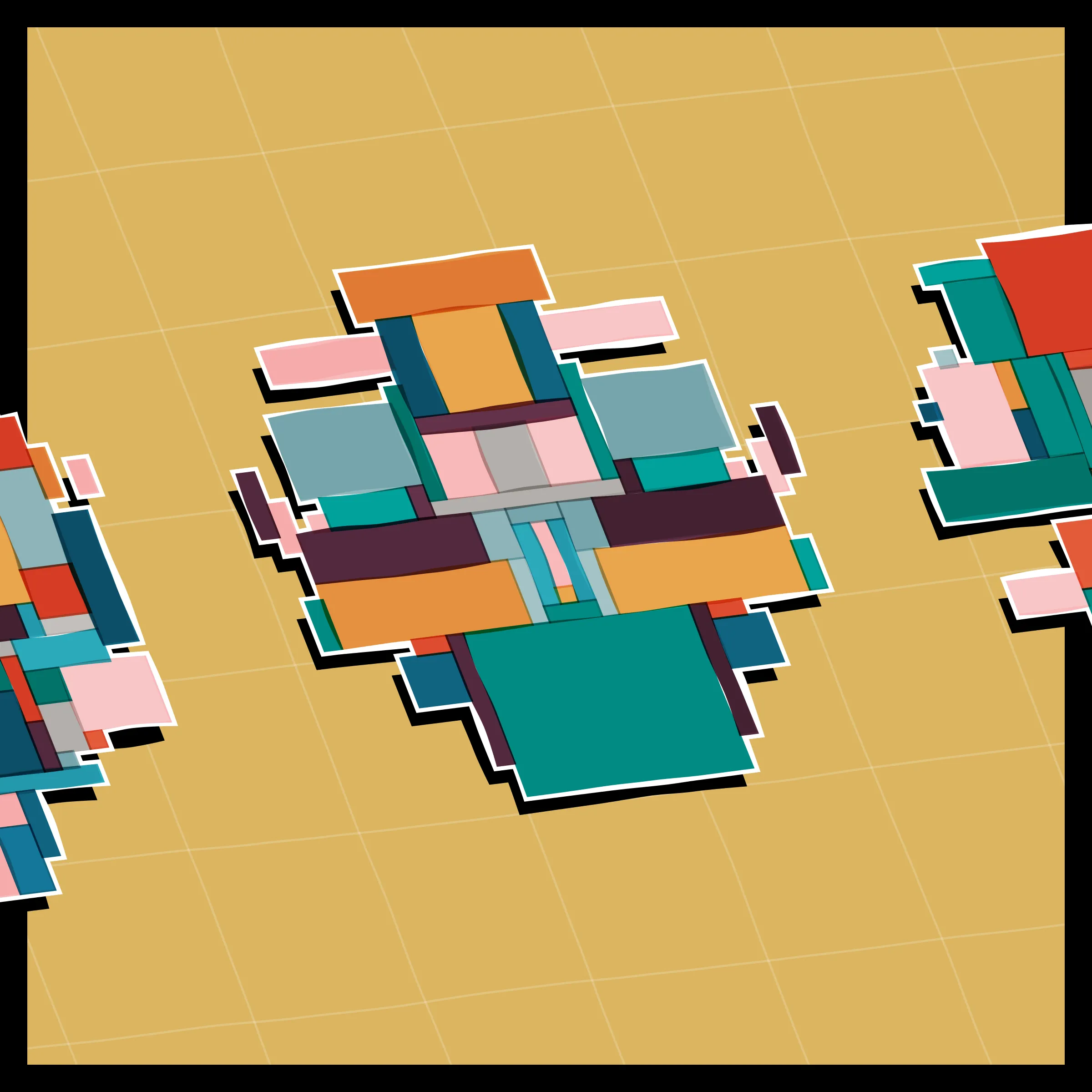 Perfectly symmetric - imperfectly drawn. Exploring the contrast between precision and chance in a playful spacecraft / papercraft setting. 