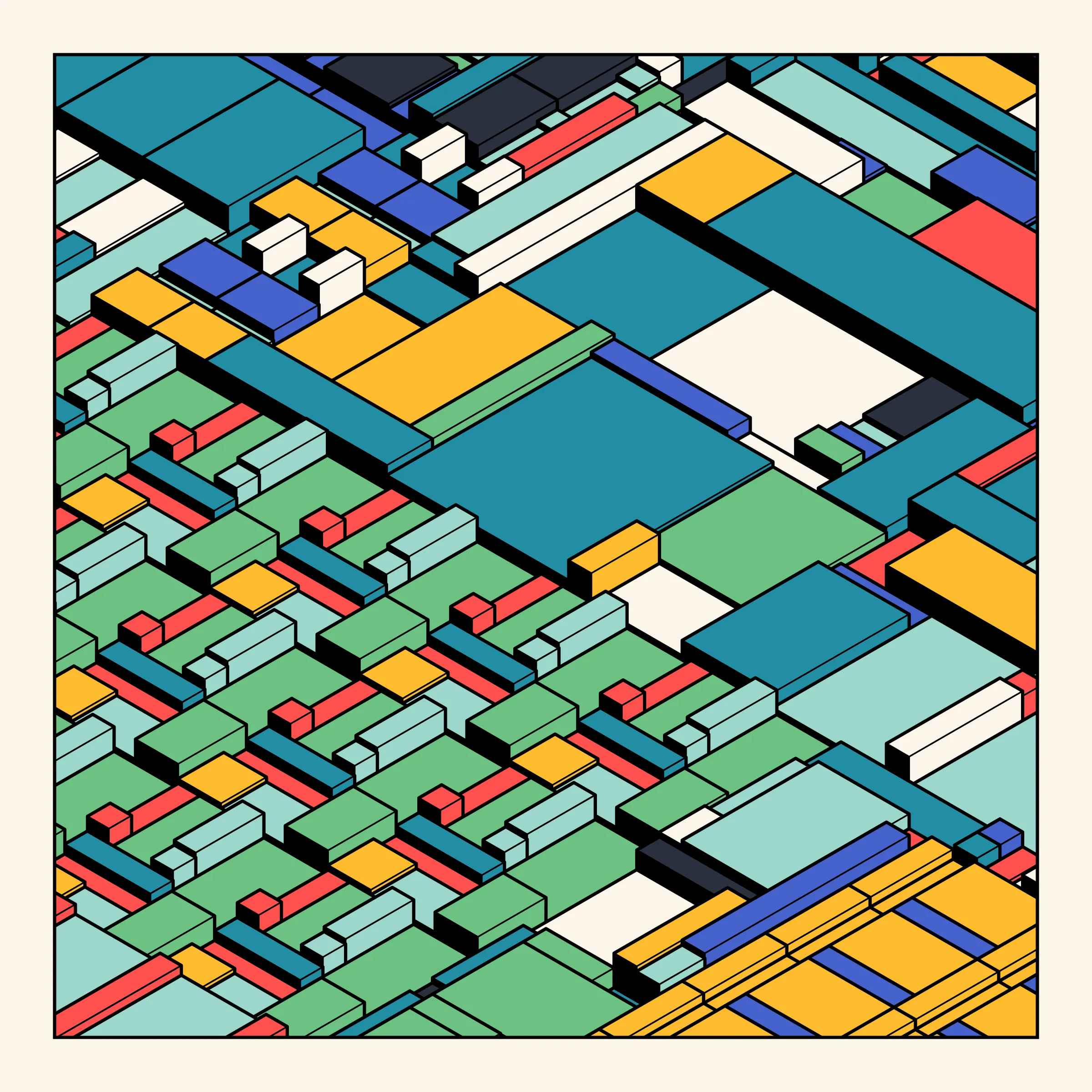 Archetype explores the use of repetition as a counterweight to unruly, random structures. As each single component look chaotic alone, the repetition brings along a sense of intentionality, ultimately resulting in a complex, yet satisfying expression.