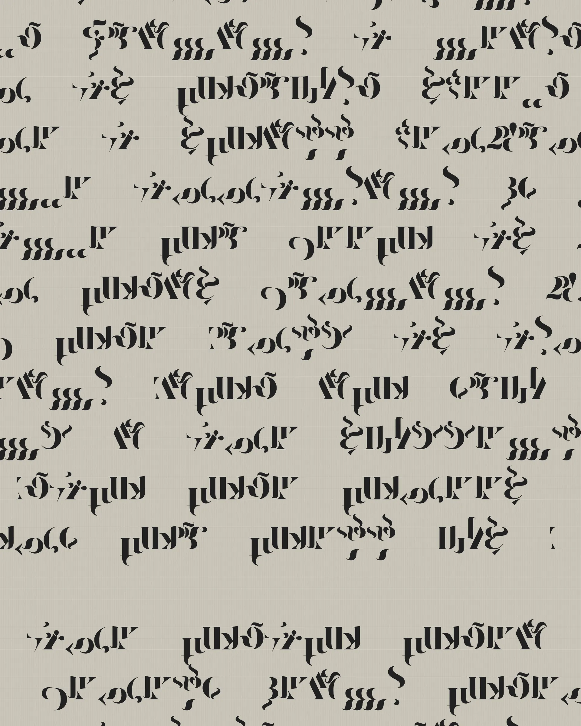Abstract typographic elements slide together to create new characters. In some compositions, a single character is featured. In others, characters string together to form words and sentences, which the algorithm shapes into often-familiar layouts.

The type designer Gerard Unger said “it is almost impossible to look and read at the same time”. Asemica invites you to look without the burden of legibility.

Created by Emily Edelman, Dima Ofman, and Andrew Badr. Command-S to download a vector file. Live token best viewed in Chrome.